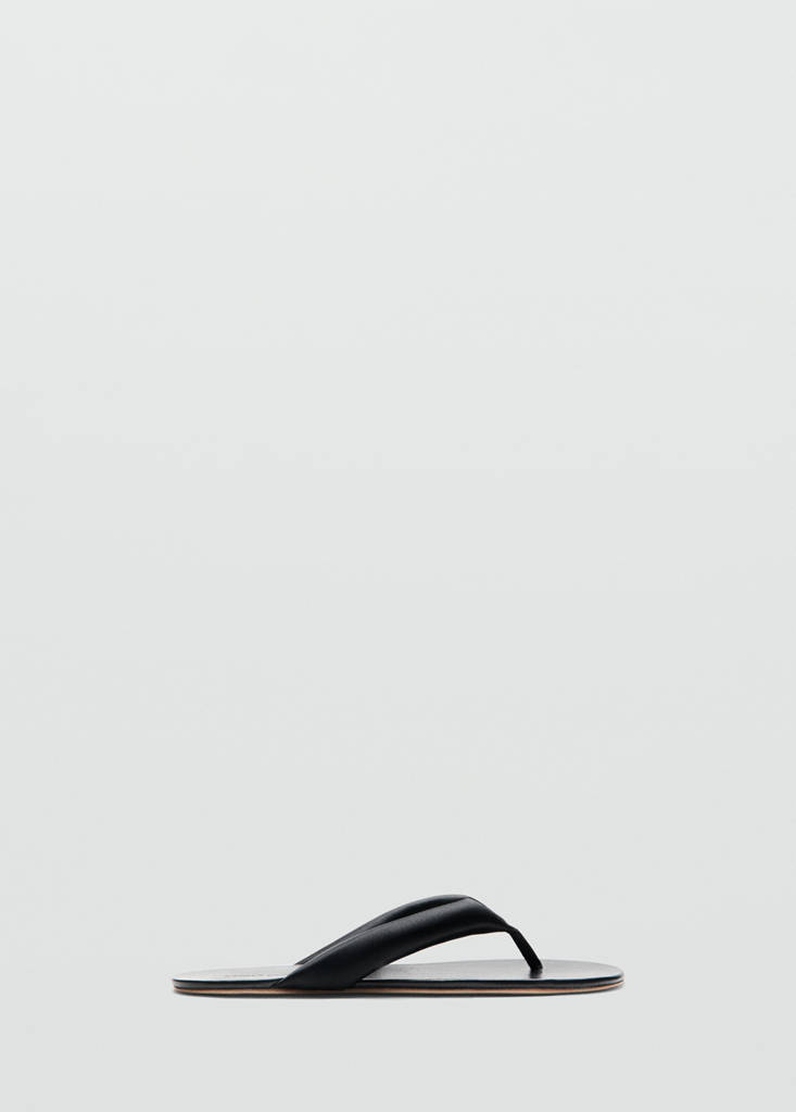 Padded sandal — Black
