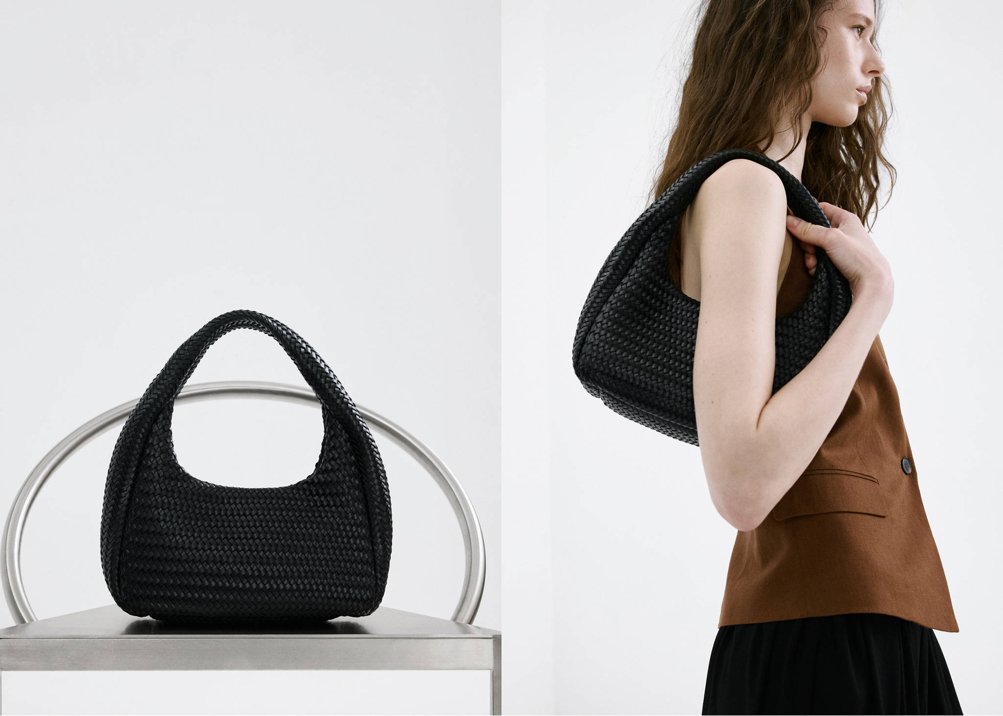 Braided shoulder bag - Panoramic plane