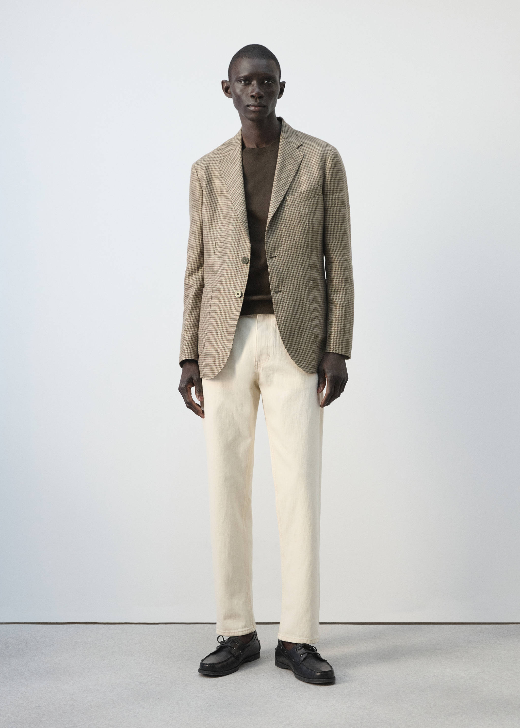 Пиджак 100% лен с накладными карманами - Общий план