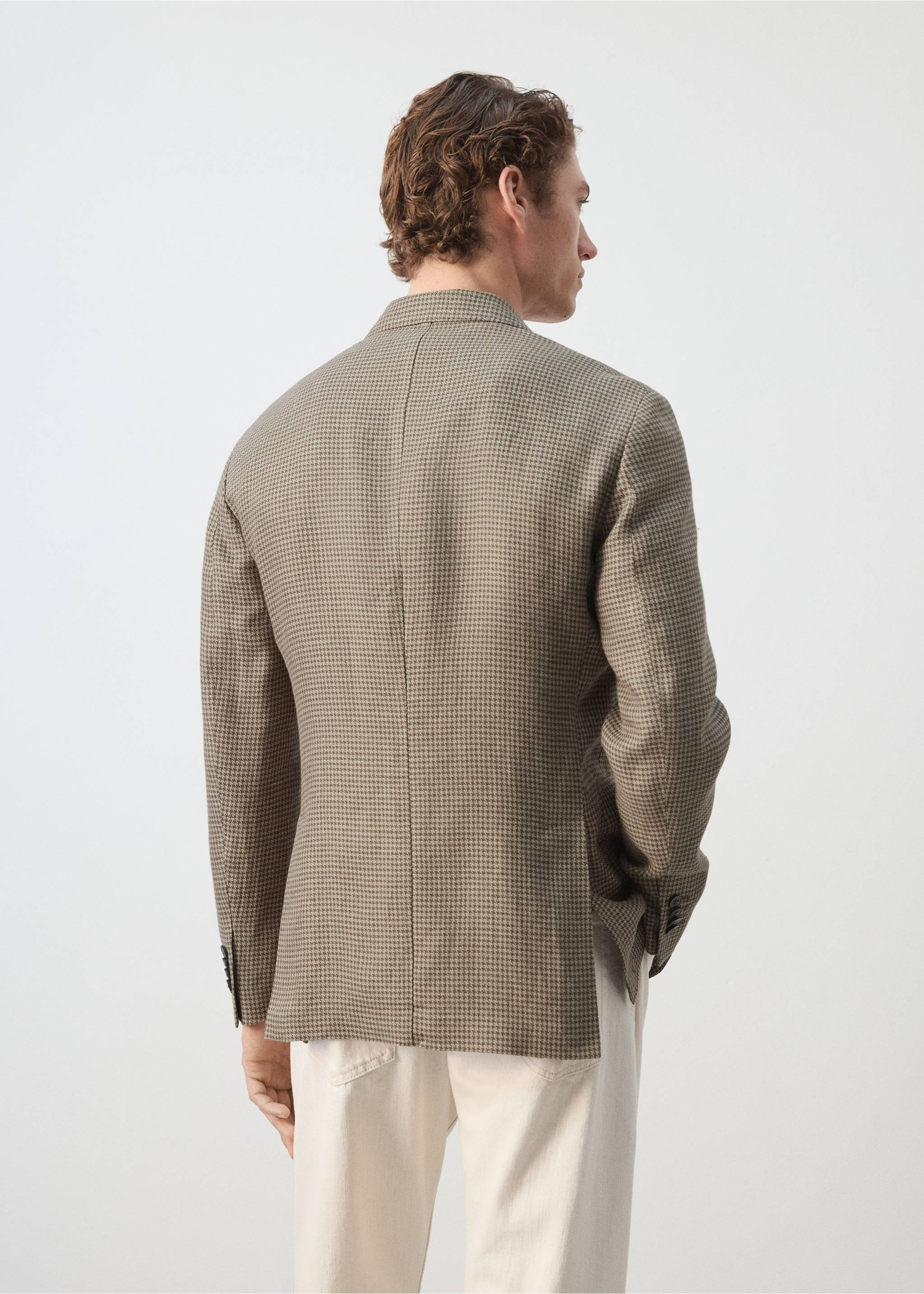 100% linen jacket with patch pockets - Reverse of the article, Brown. Ref: 27077891-03.