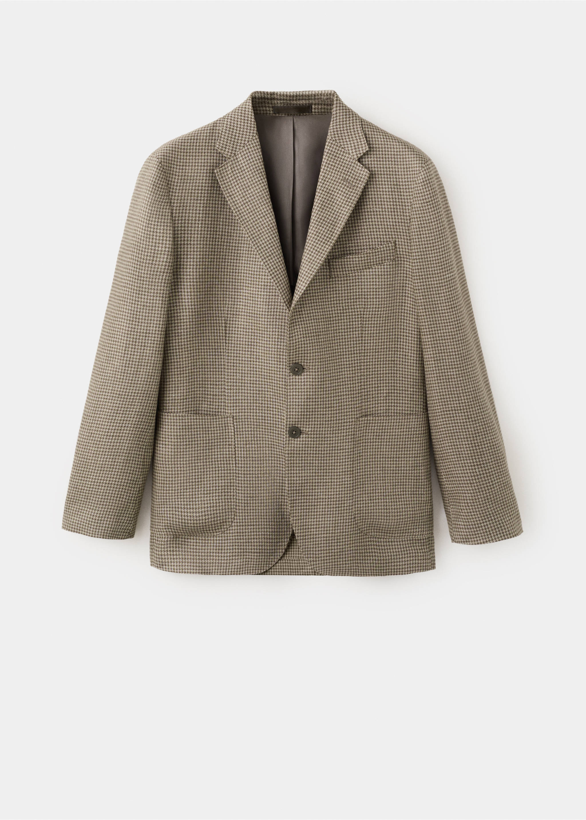 100% linen jacket with patch pockets - Article without model, Brown. Ref: 27077891-00.