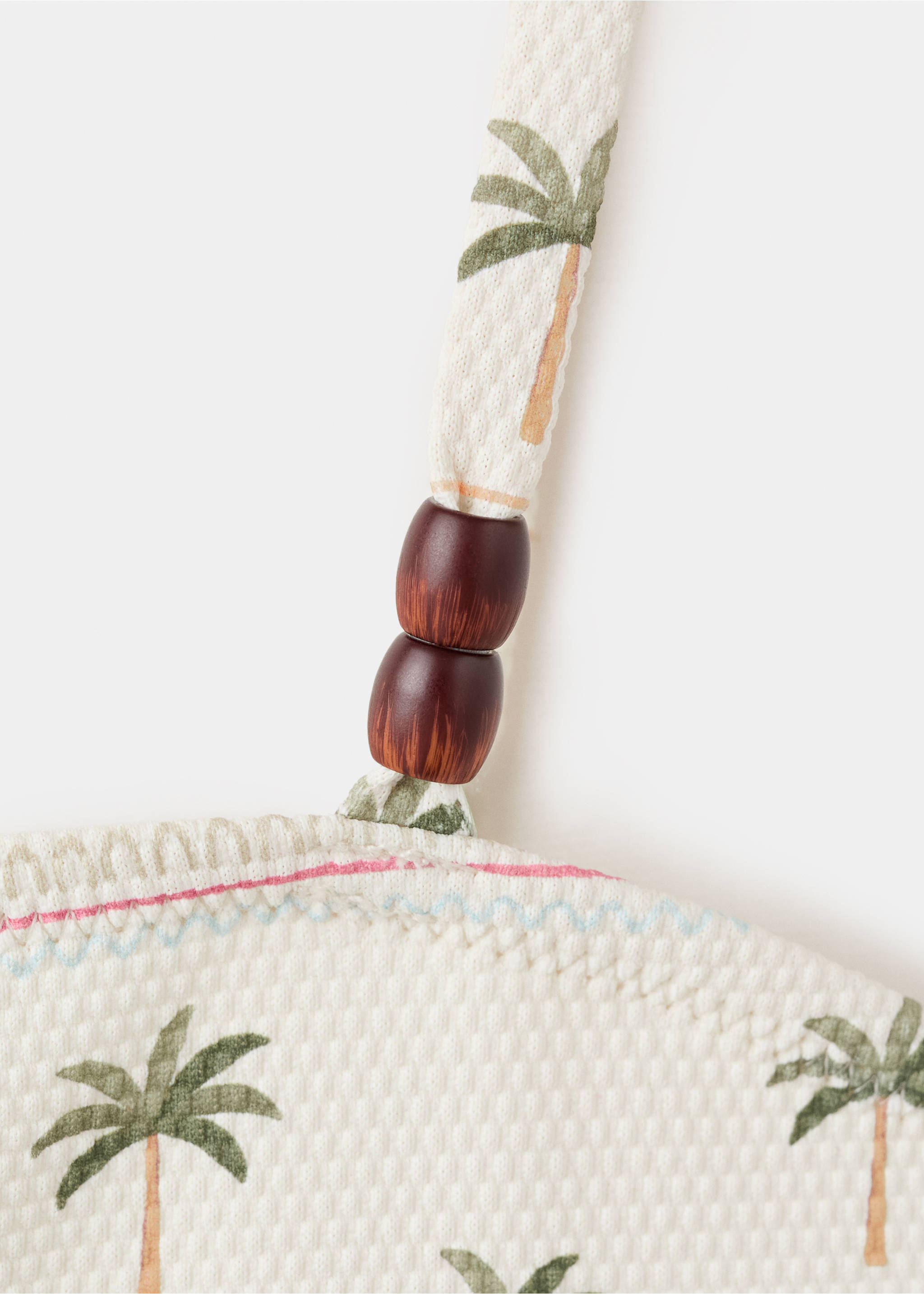 Maillot de bain imprimé palmiers - Détail de l'article 8, Blanc. Ref: 27077892-00.