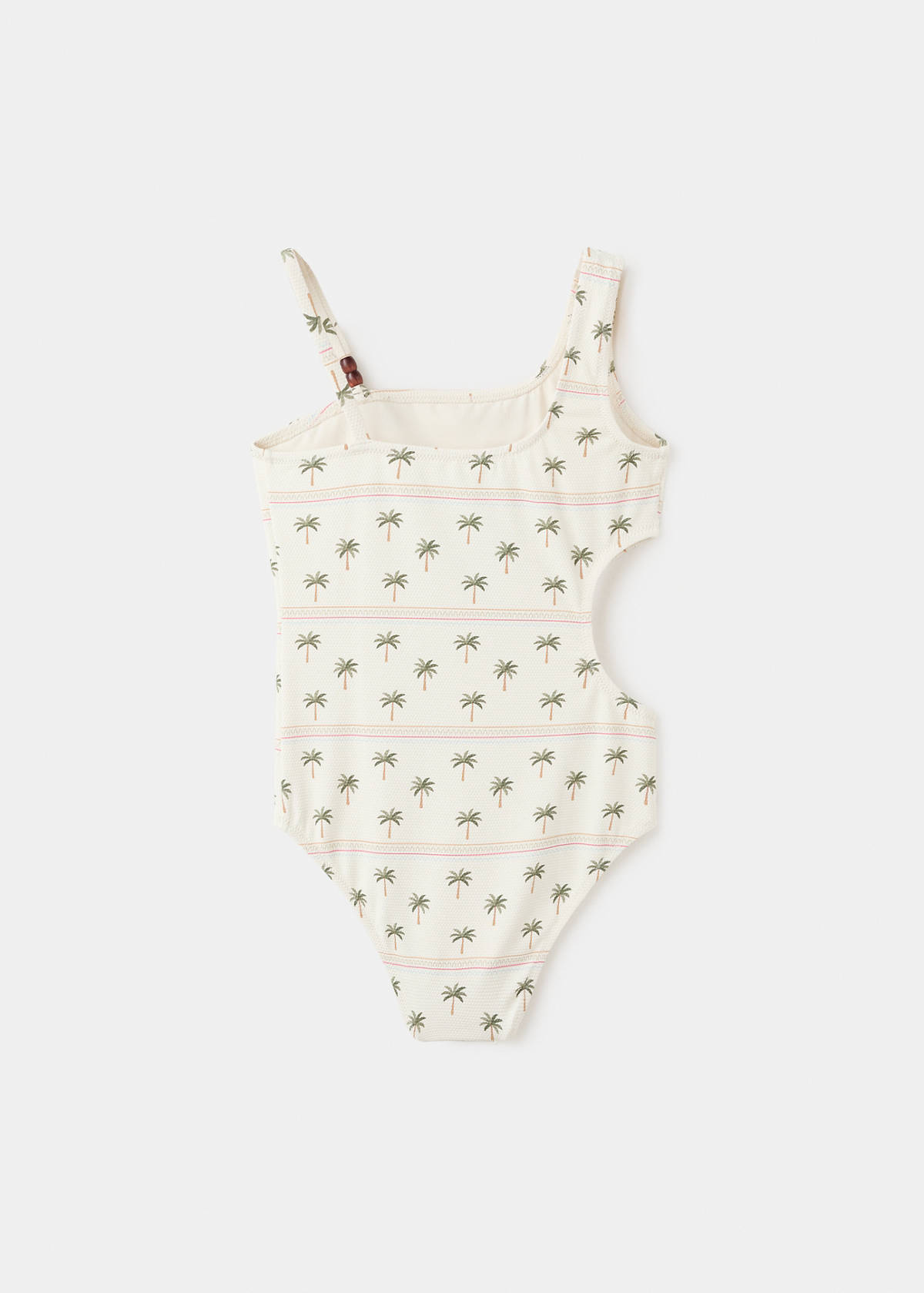 Palm trees print swimsuit trunks — White