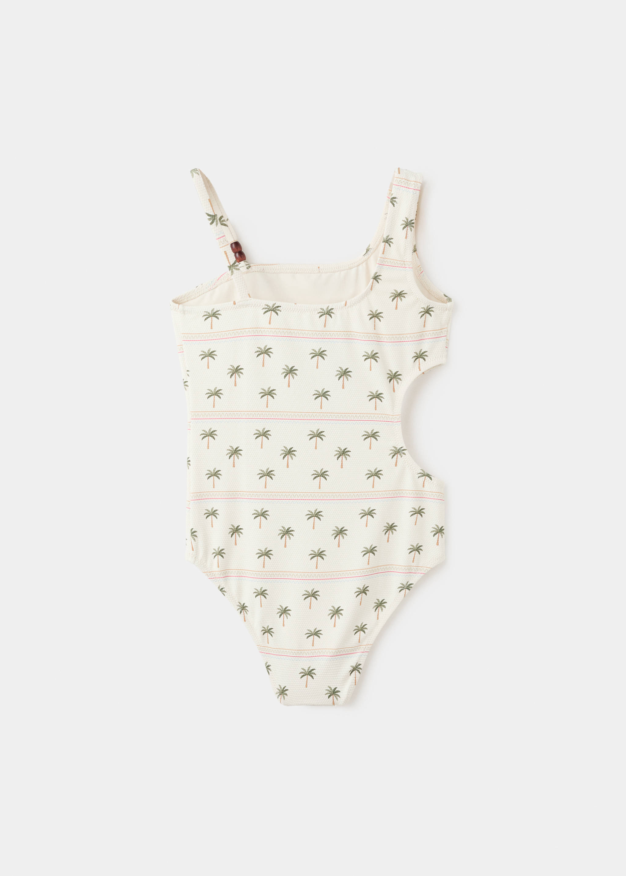 Palm trees print swimsuit trunks - Reverse of the article