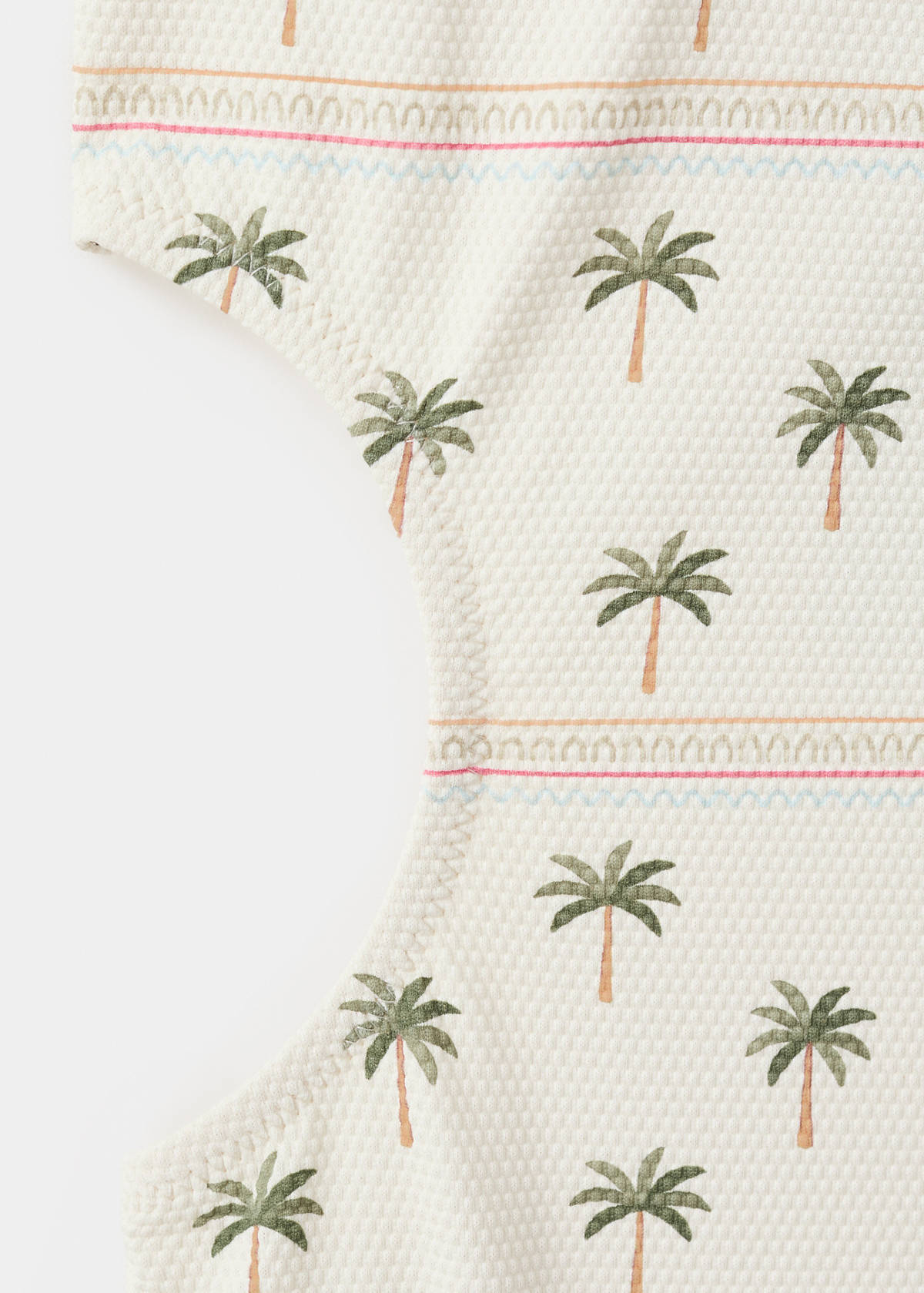 Palm trees print swimsuit trunks — White
