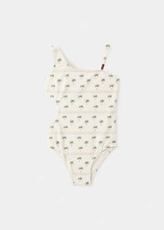 Palm trees print swimsuit trunks — White 2