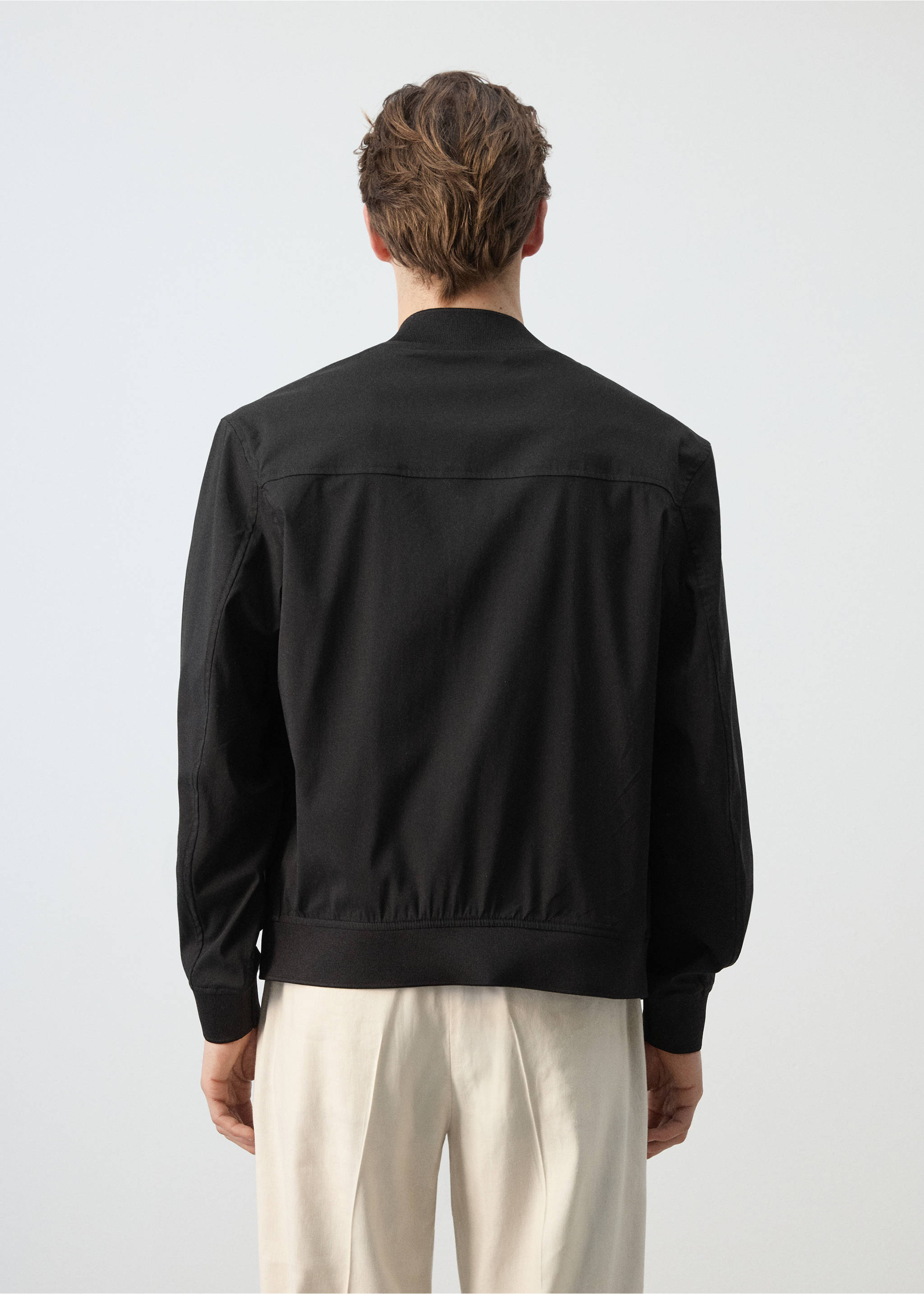 Bomber lyocell recta - Reverso del artículo, Negro. Ref: 27077893-00.