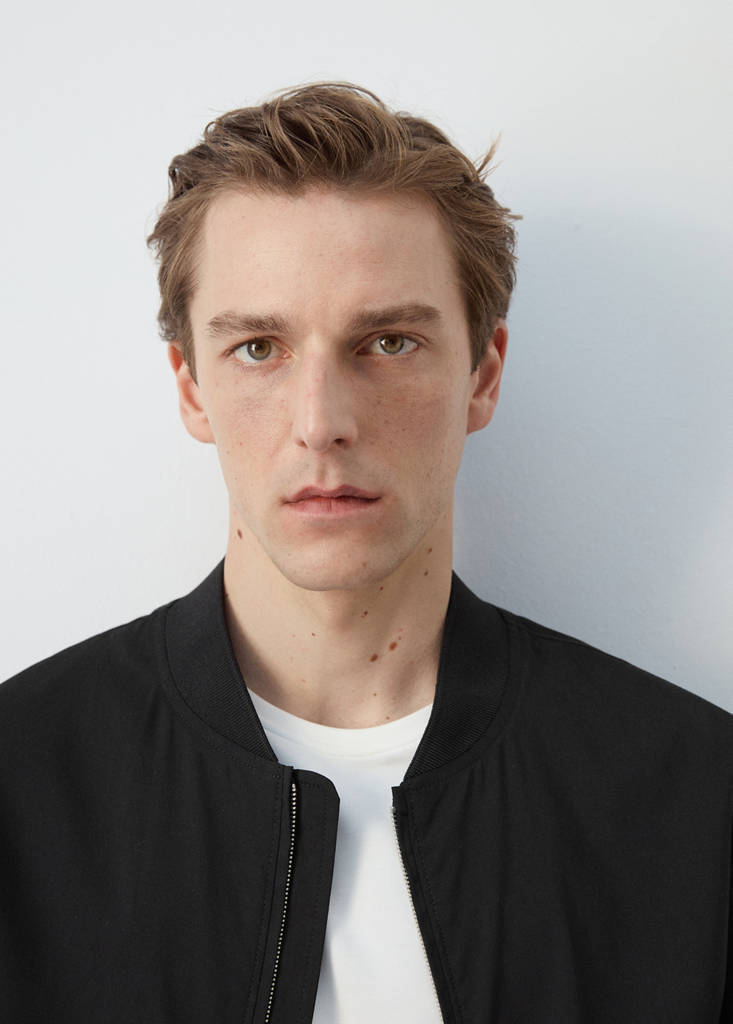 Straight lyocell bomber — Black