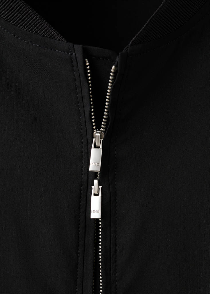 Straight lyocell bomber — Black