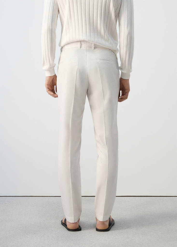 Regular-fit lyocell trousers — Off White