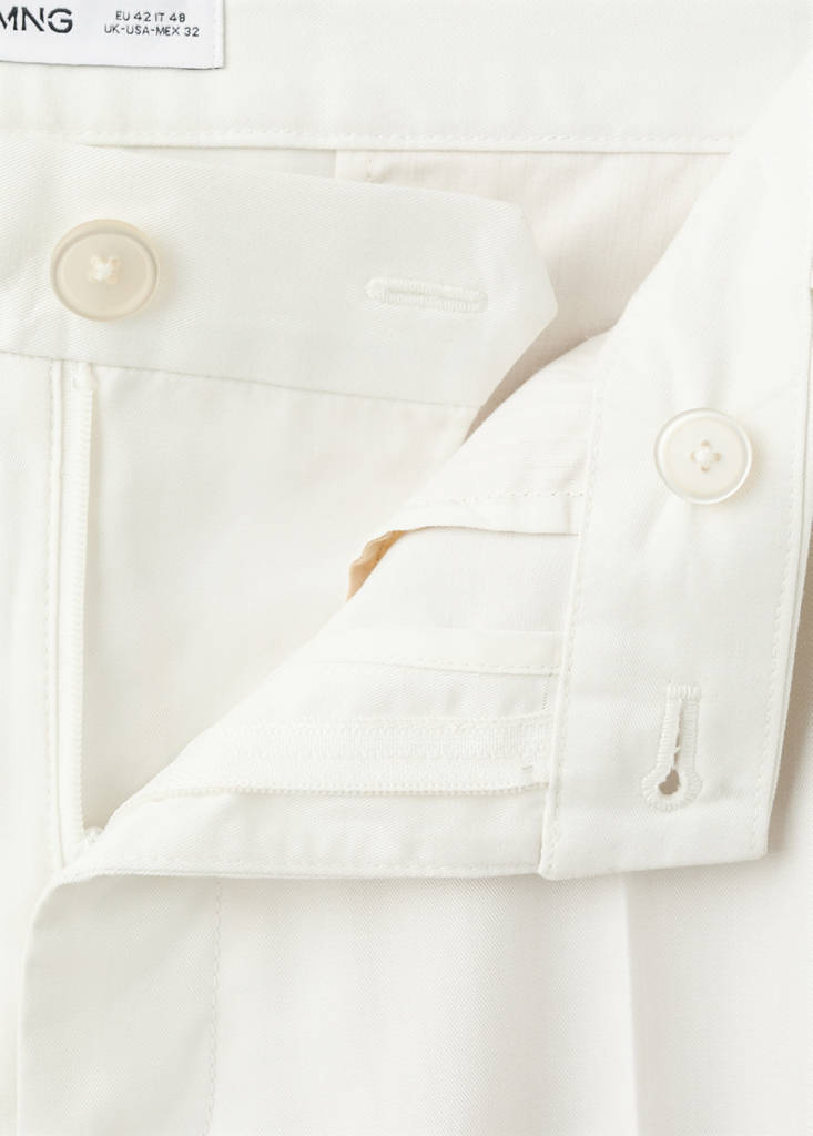 Regular-fit lyocell trousers — Off White