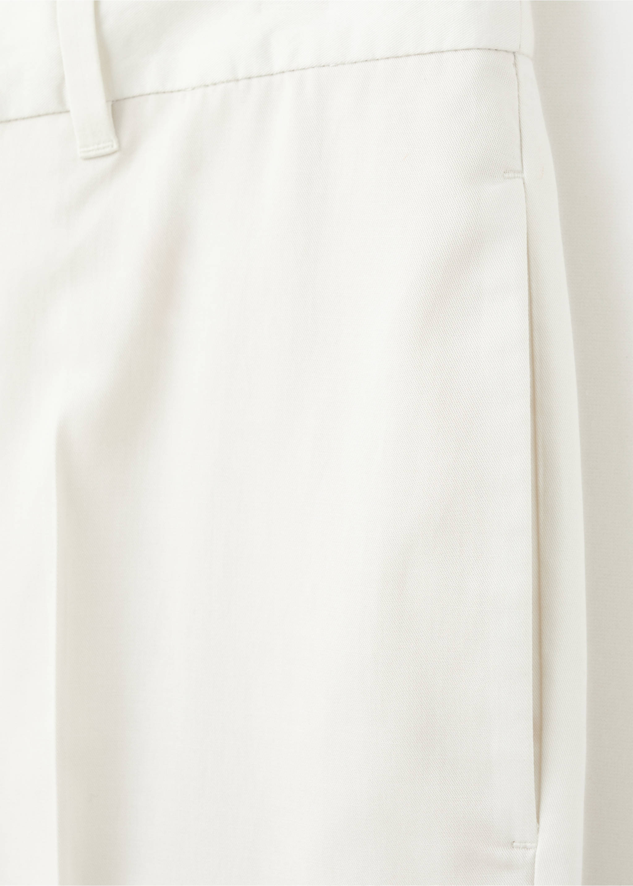 Regular-fit lyocell trousers - Details of the article 0, Off White. Ref: 27077894-00.
