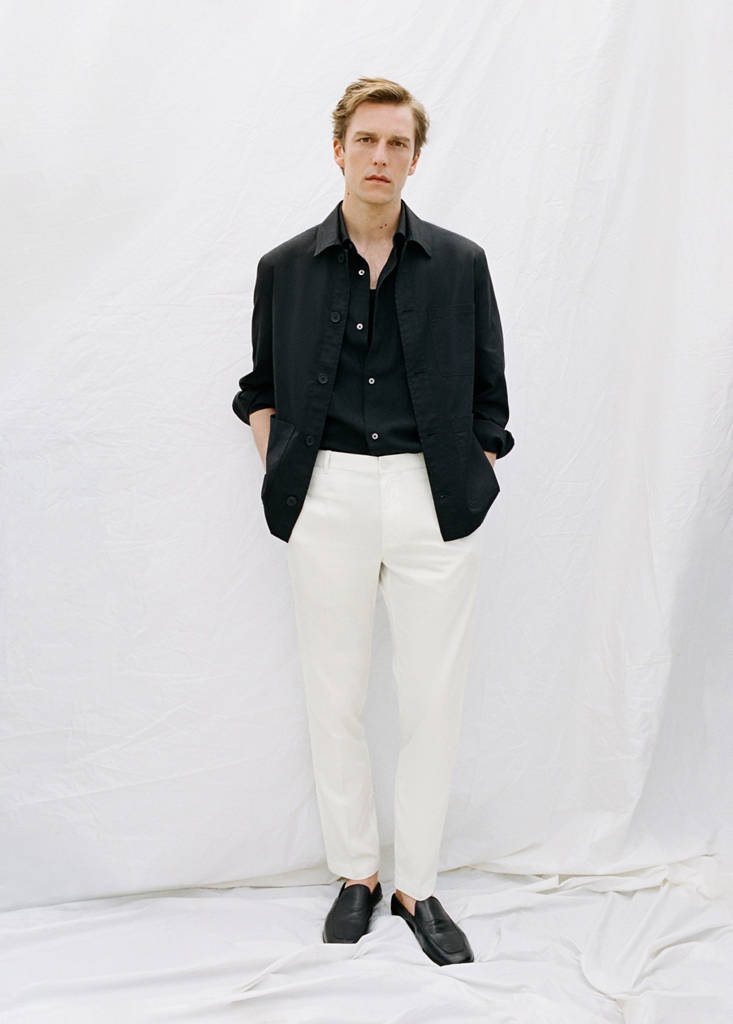 Regular-fit lyocell trousers — Off White