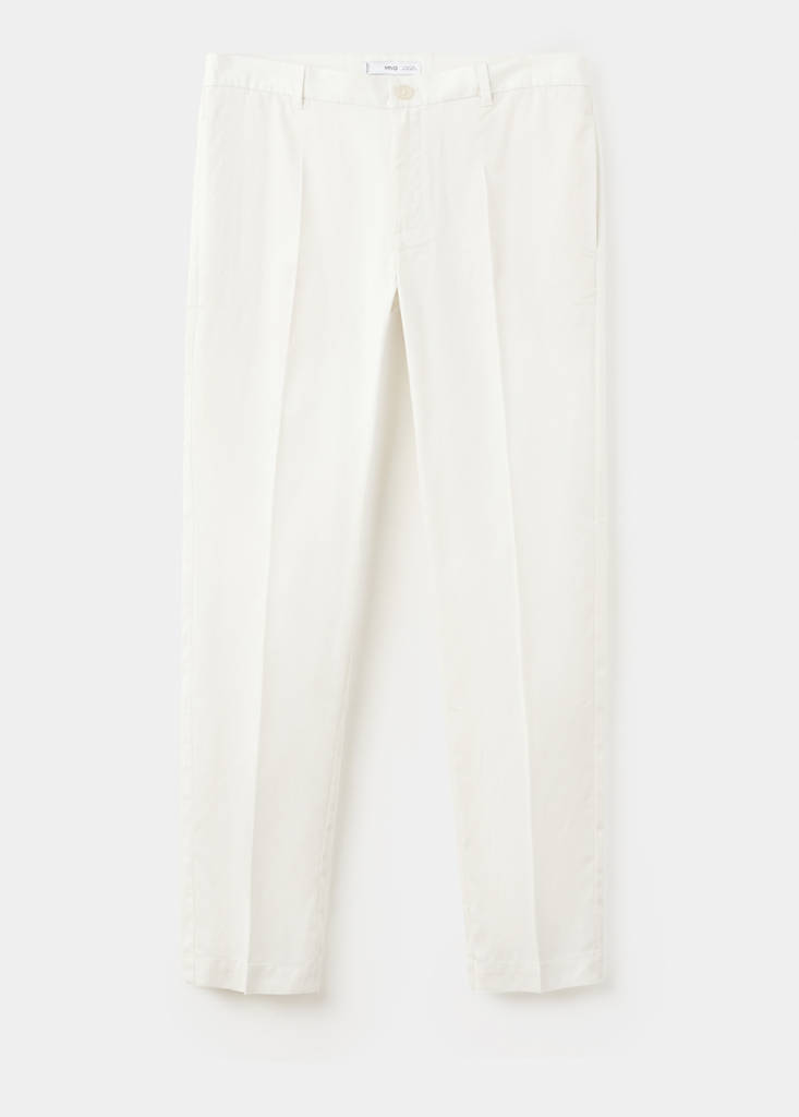 Regular-fit lyocell trousers — Off White