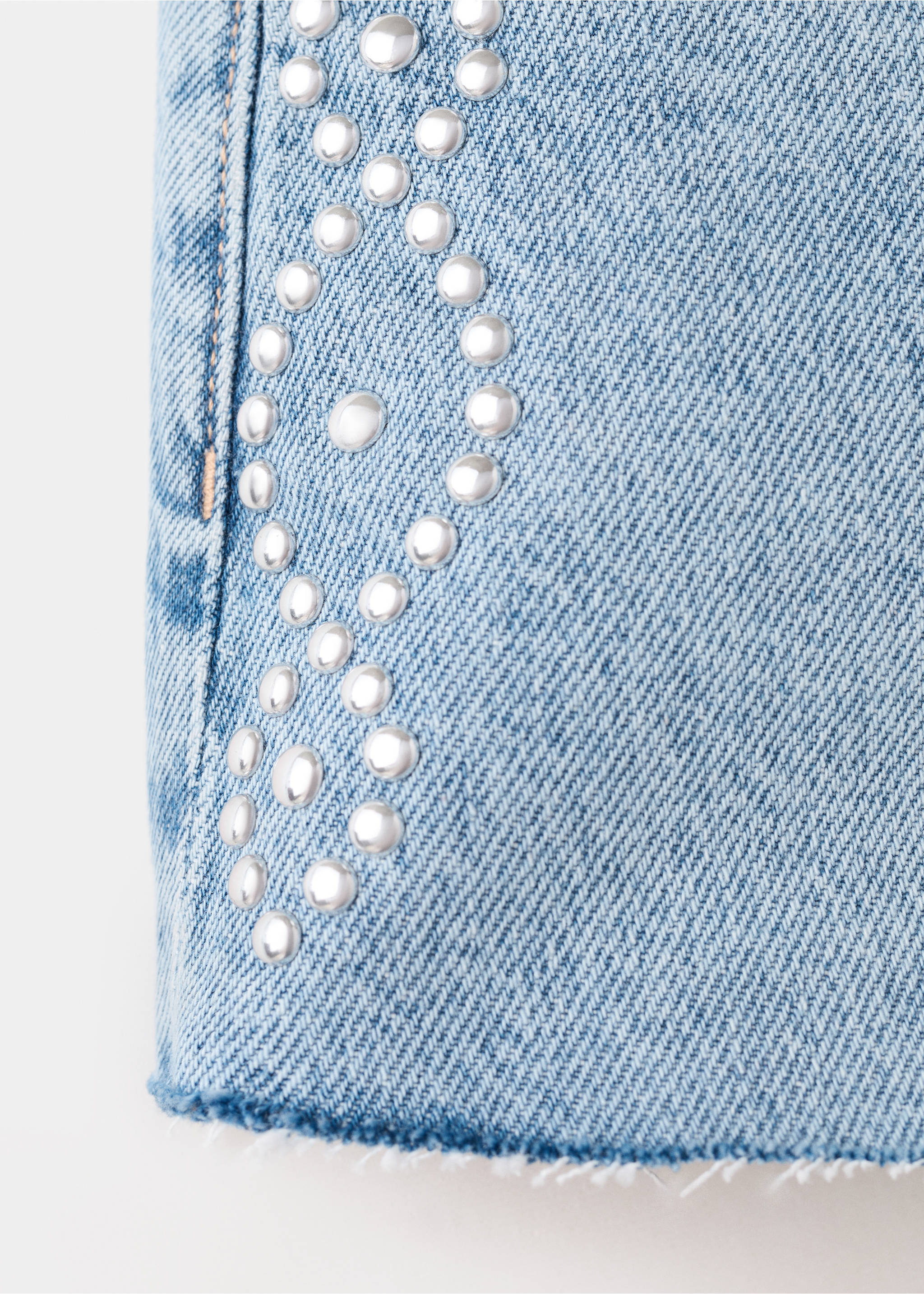 شورتات خصر عالي مع دبابيس - تفاصيل المنتج 0, أزرق متوسط. Ref: 27077903-00.