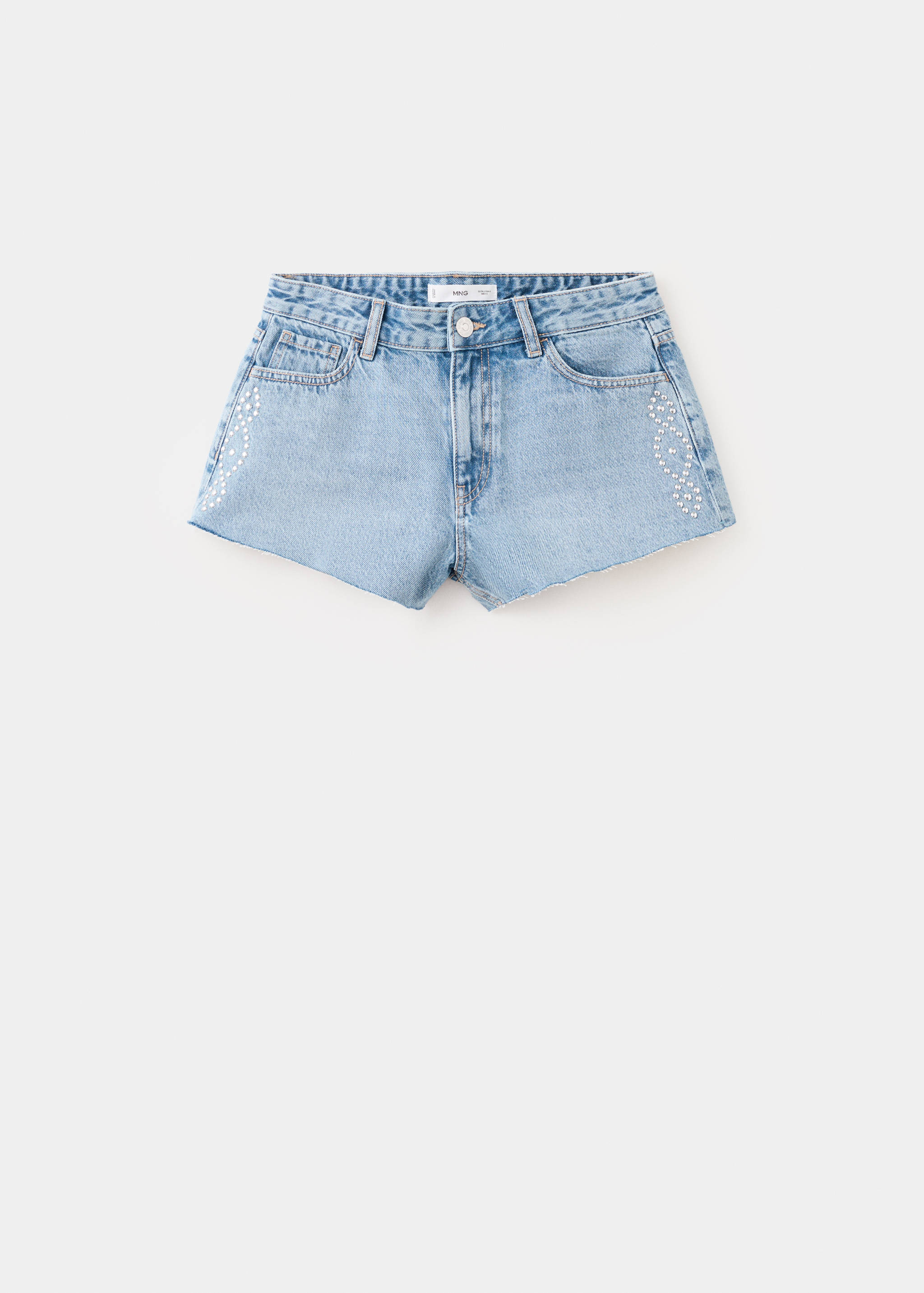 High-waisted studded shorts - Article without model