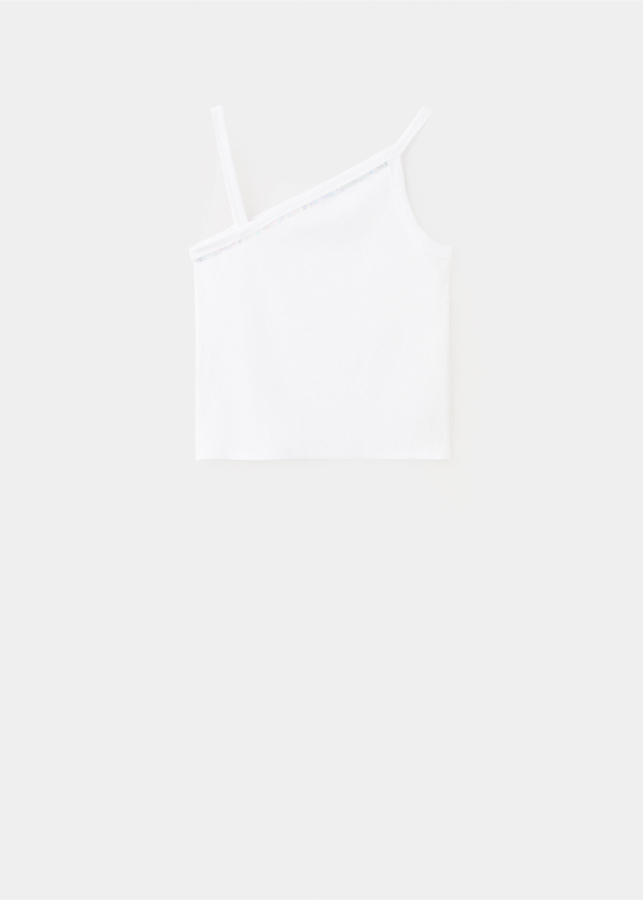 Top asimmetrico cotone - Articolo senza modello, Bianco sporco. Ref: 27077905-00.