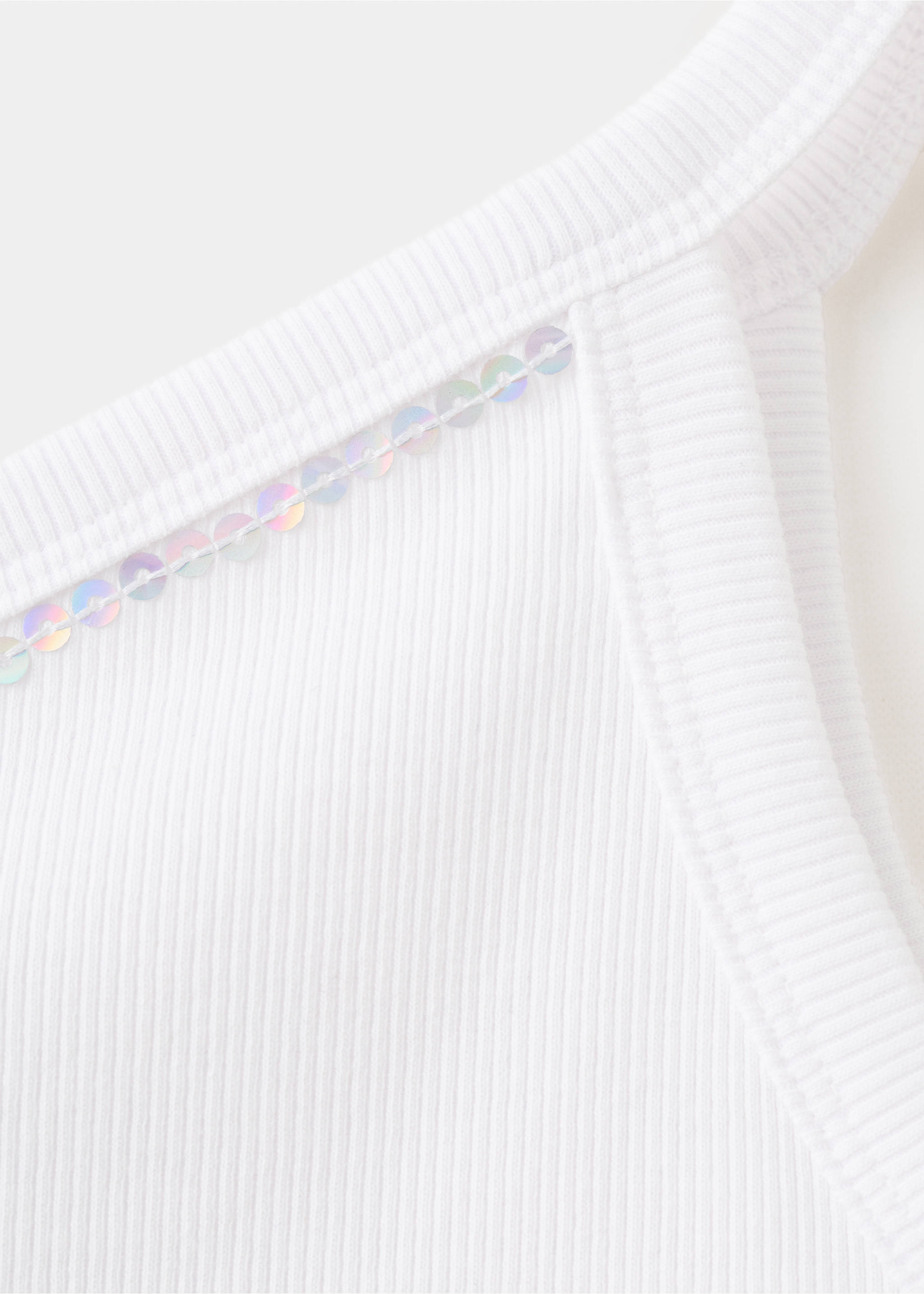 Top asimmetrico cotone - Dettaglio dell'articolo 8, Bianco sporco. Ref: 27077905-00.