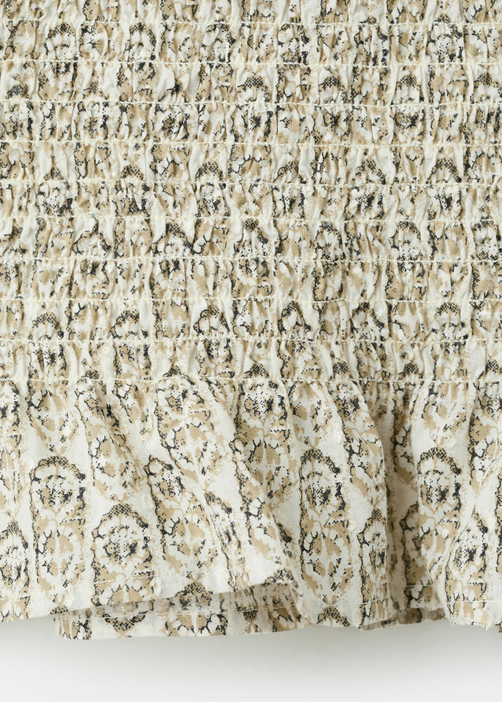 Halter neck ruched dress — Off White