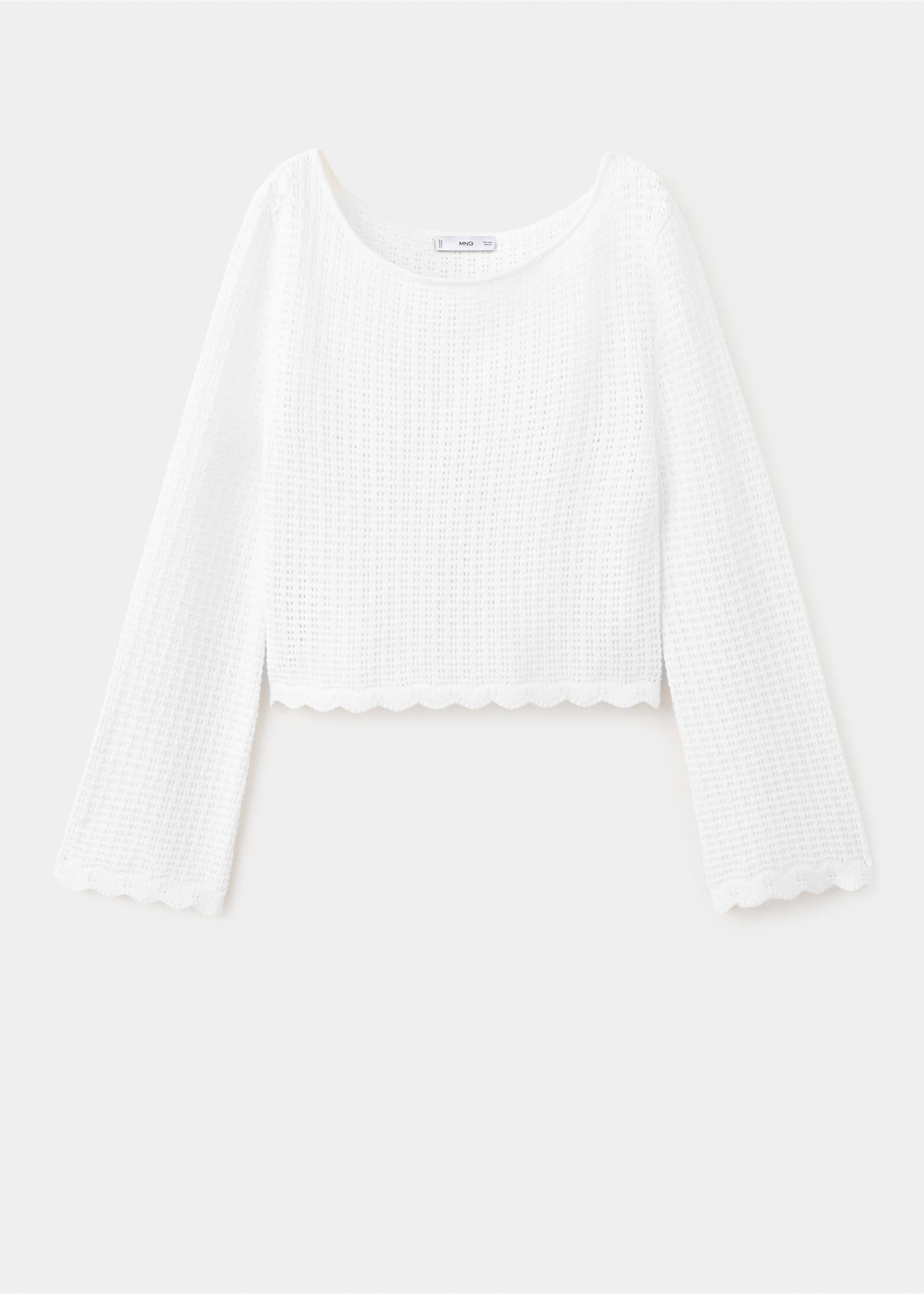 Knitted ribbed sweater - Article without model, White. Ref: 27077907-00.