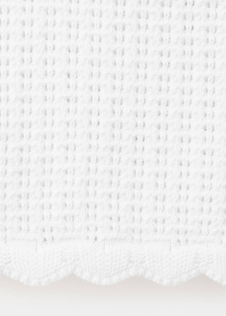 Knitted ribbed sweater — White