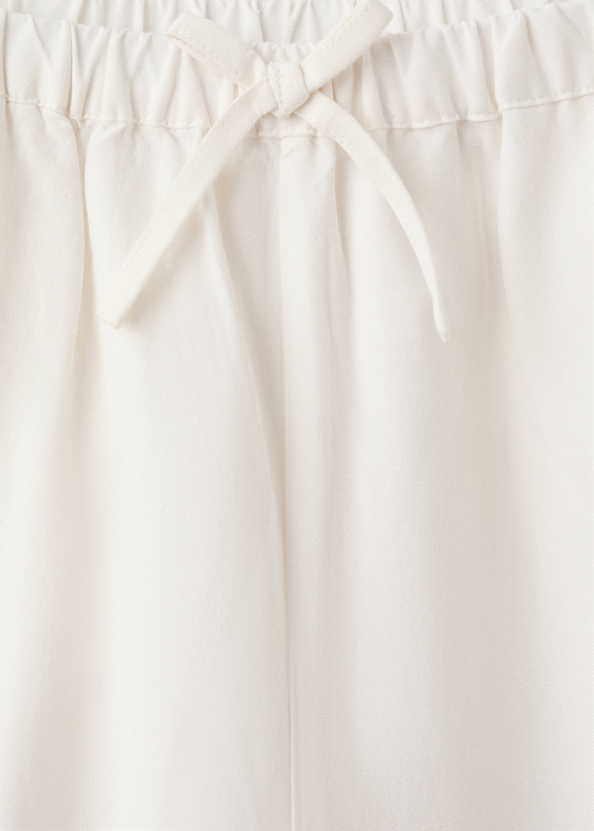 Straight-leg linen-cotton blend trousers - Details of the article 8
