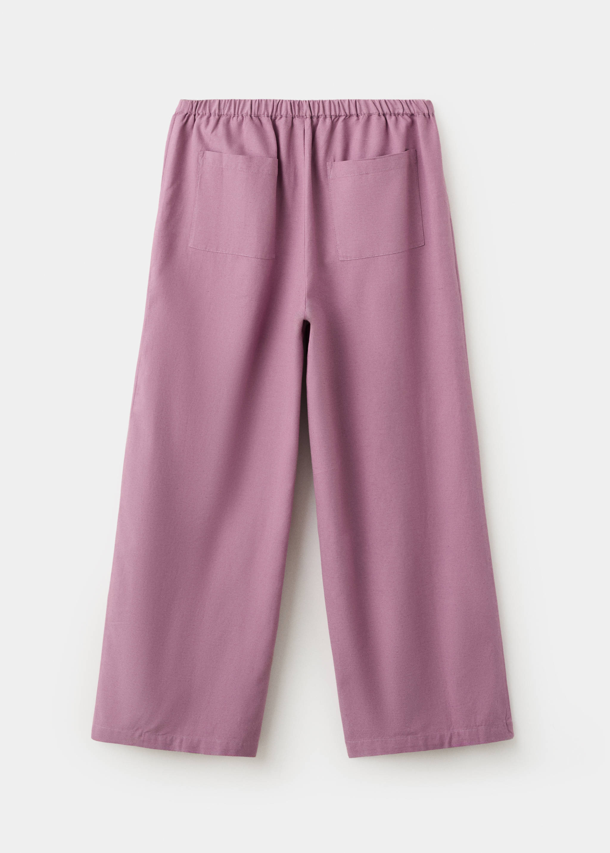 Straight-leg linen-cotton blend trousers - Reverse of the article