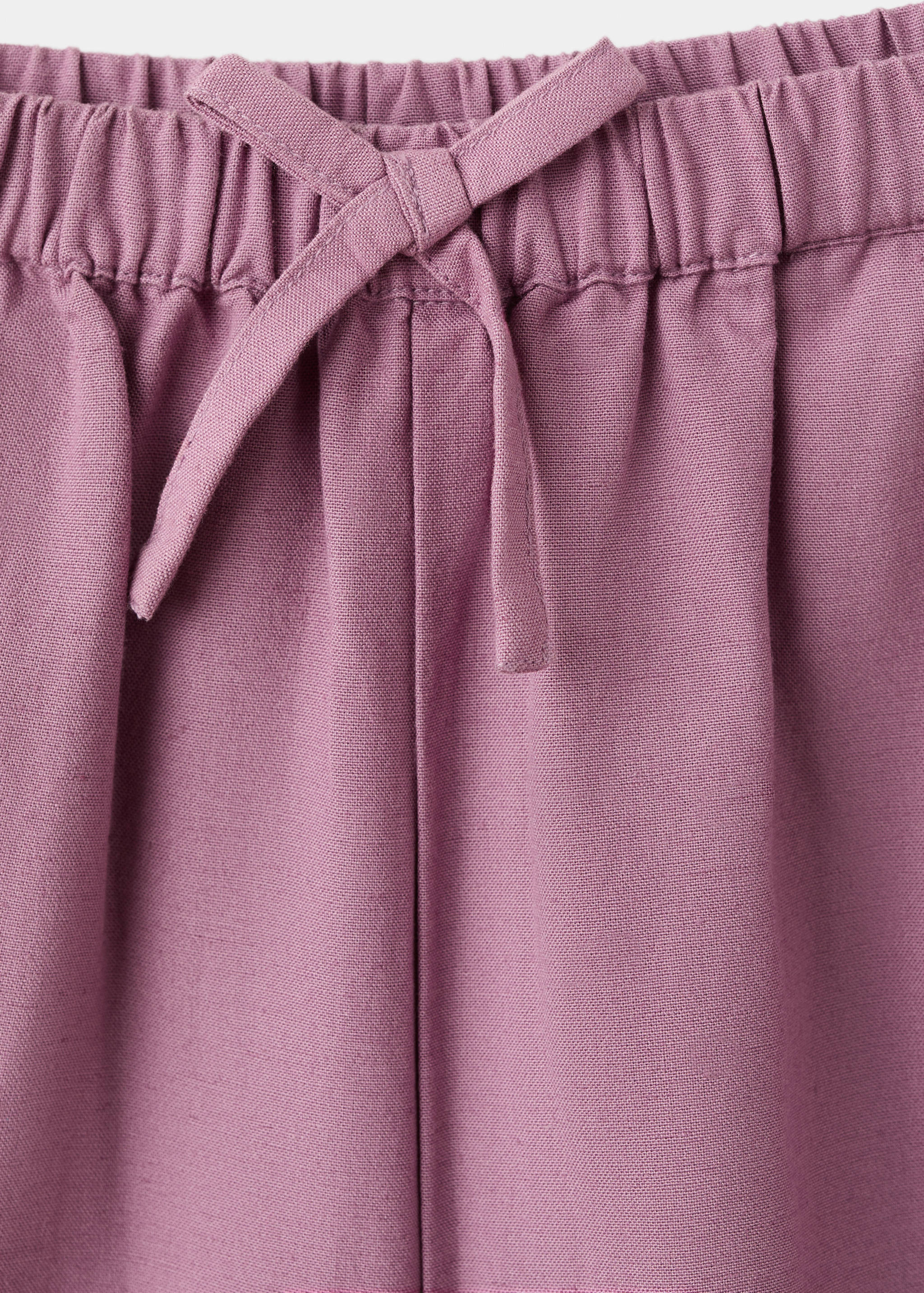 Straight-leg linen-cotton blend trousers - Details of the article 8