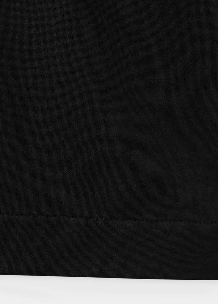 Fine-knit polo shirt — Black