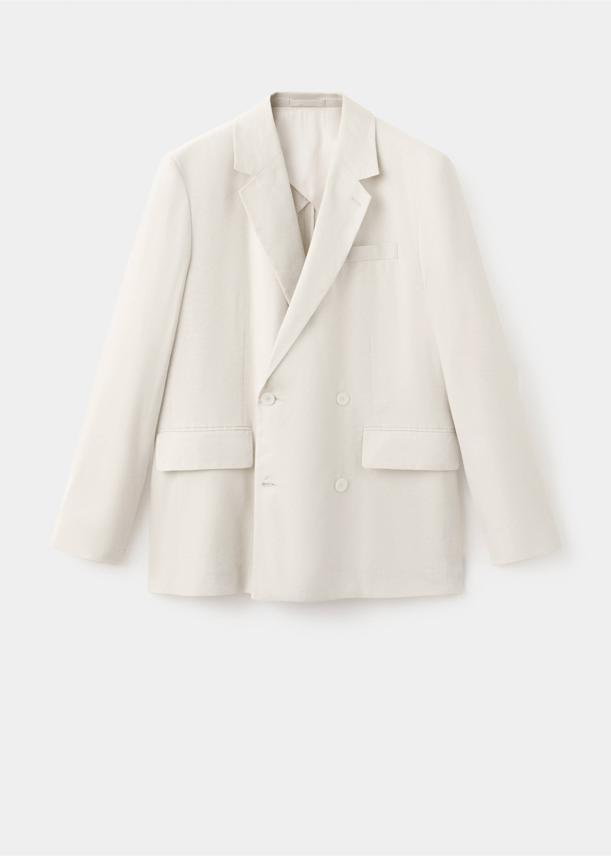 Veste de costume Boston coupe regular croisée - Article sans modèle, Écru. Ref: 27077911-00.