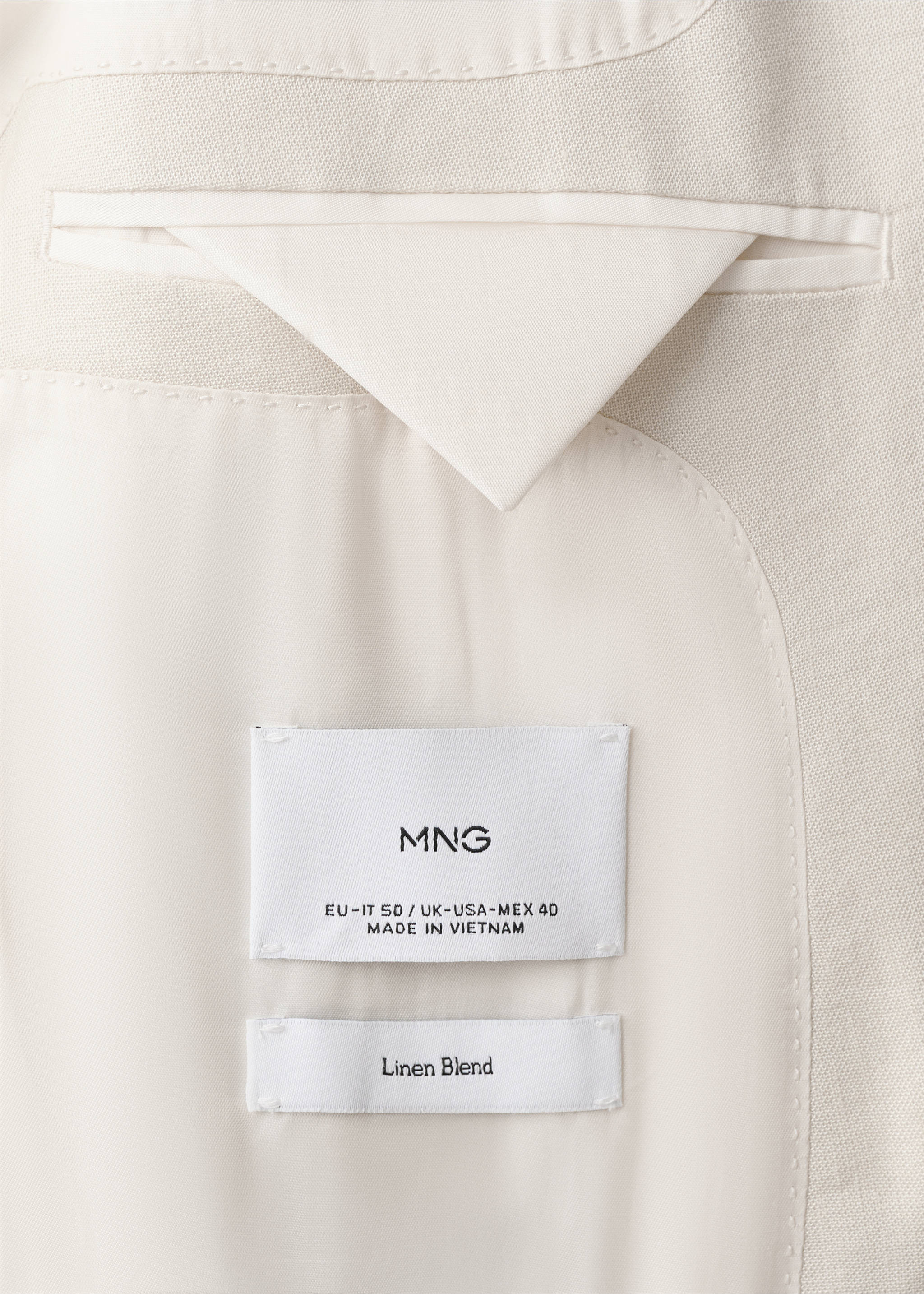 Veste de costume Boston coupe regular croisée - Détail de l'article 0, Écru. Ref: 27077911-00.