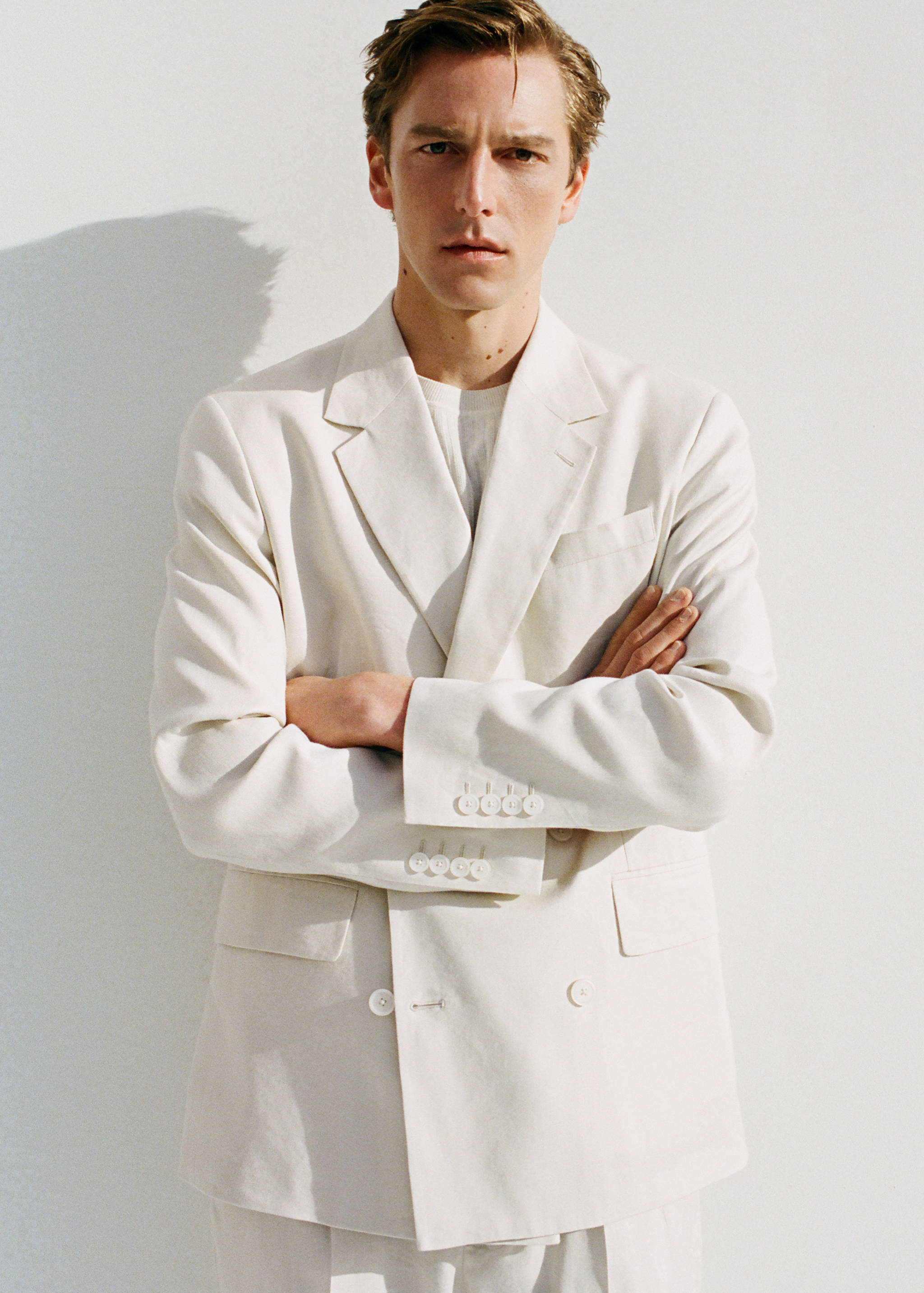 Boston regular-fit double-breasted suit jacket - Details of the article 6