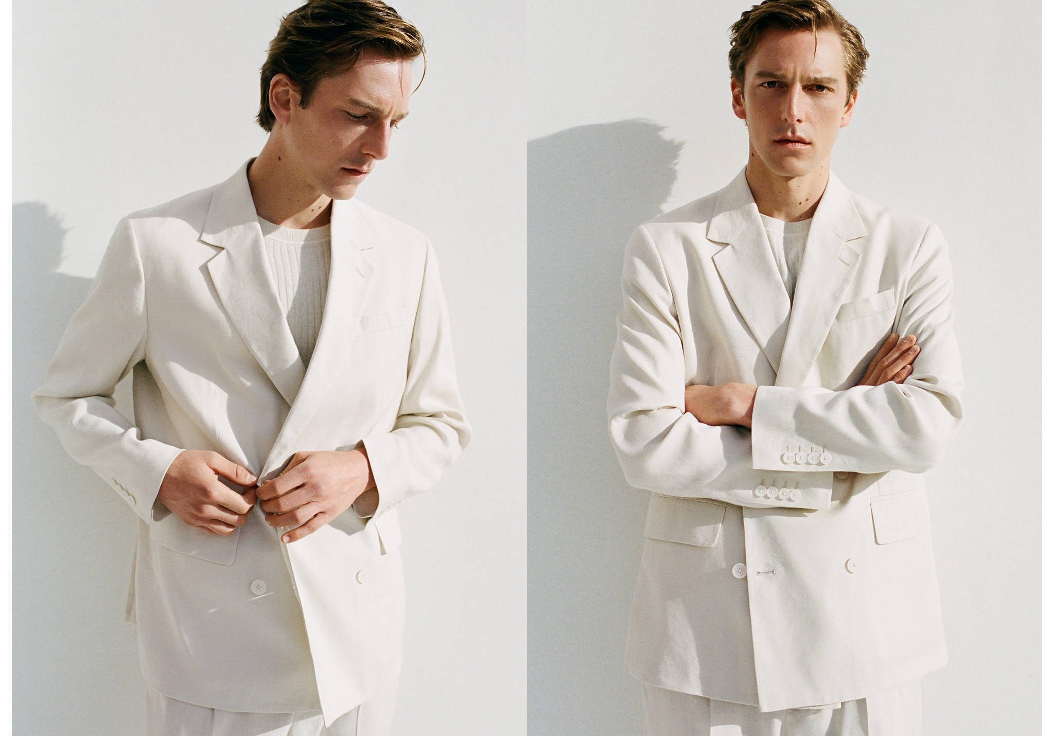 Veste de costume Boston coupe regular croisée - Plan panoramique