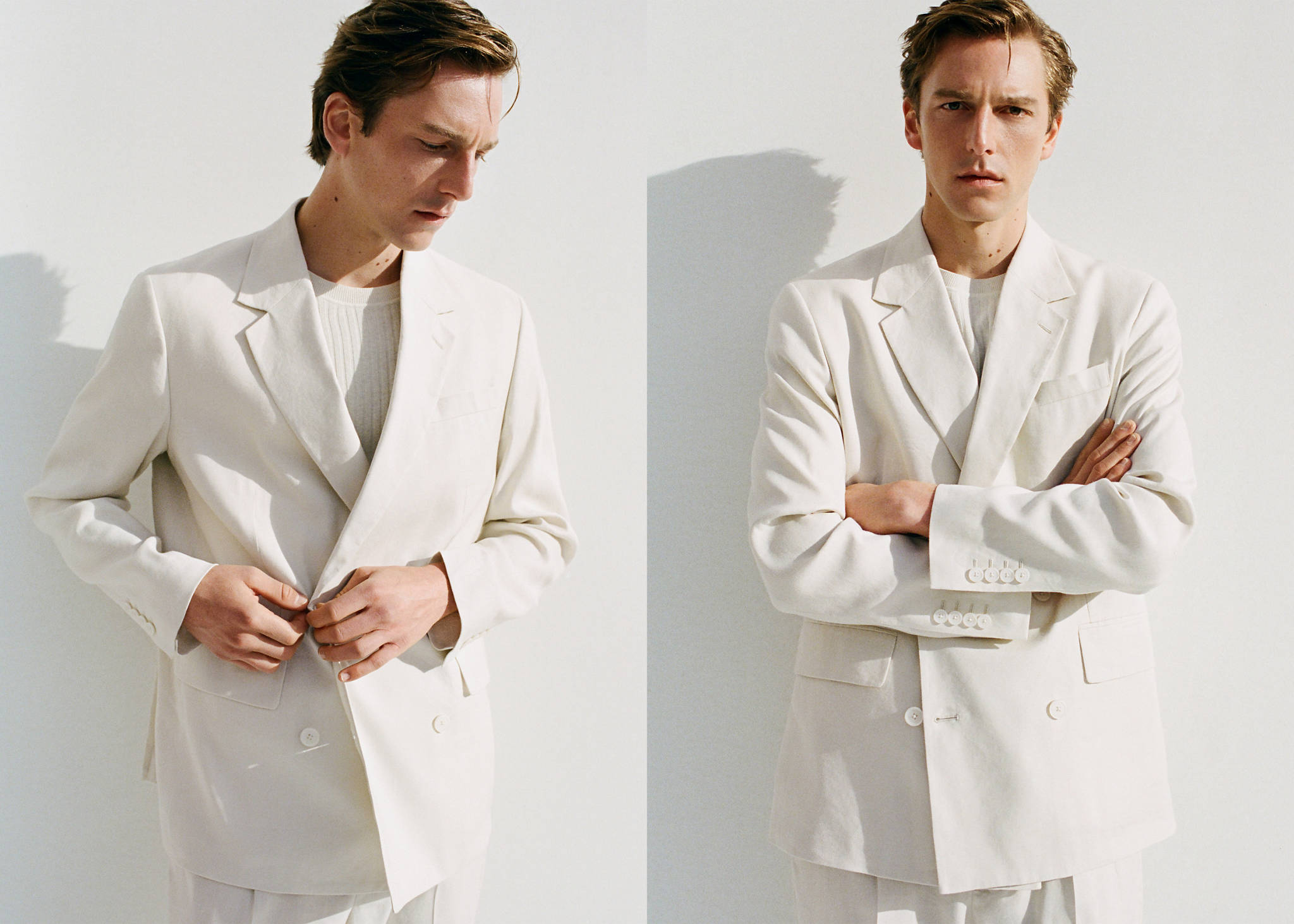 Boston linen blend regular fit blazer - Panoramic plane