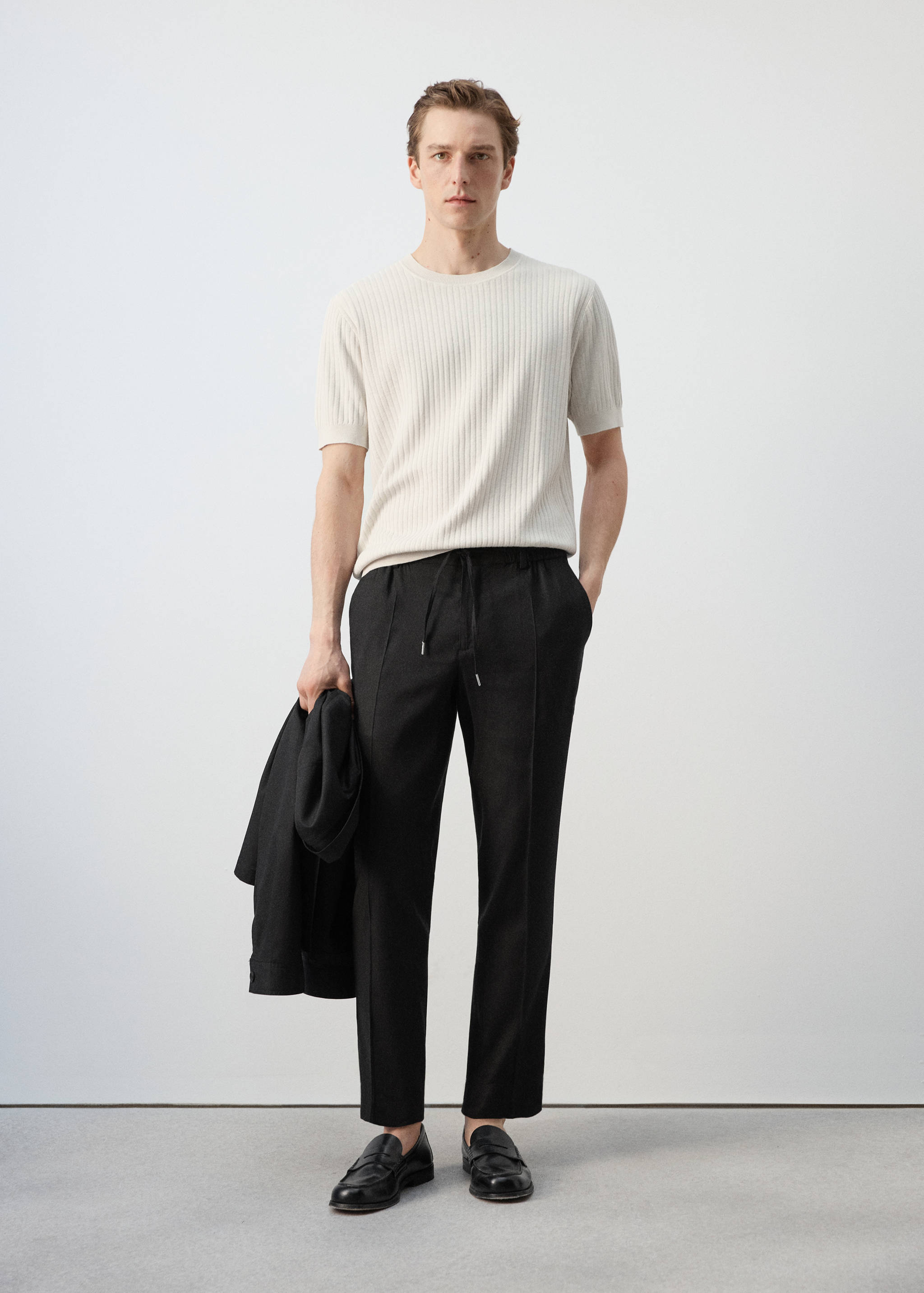 Camiseta punto canalé - Plano general