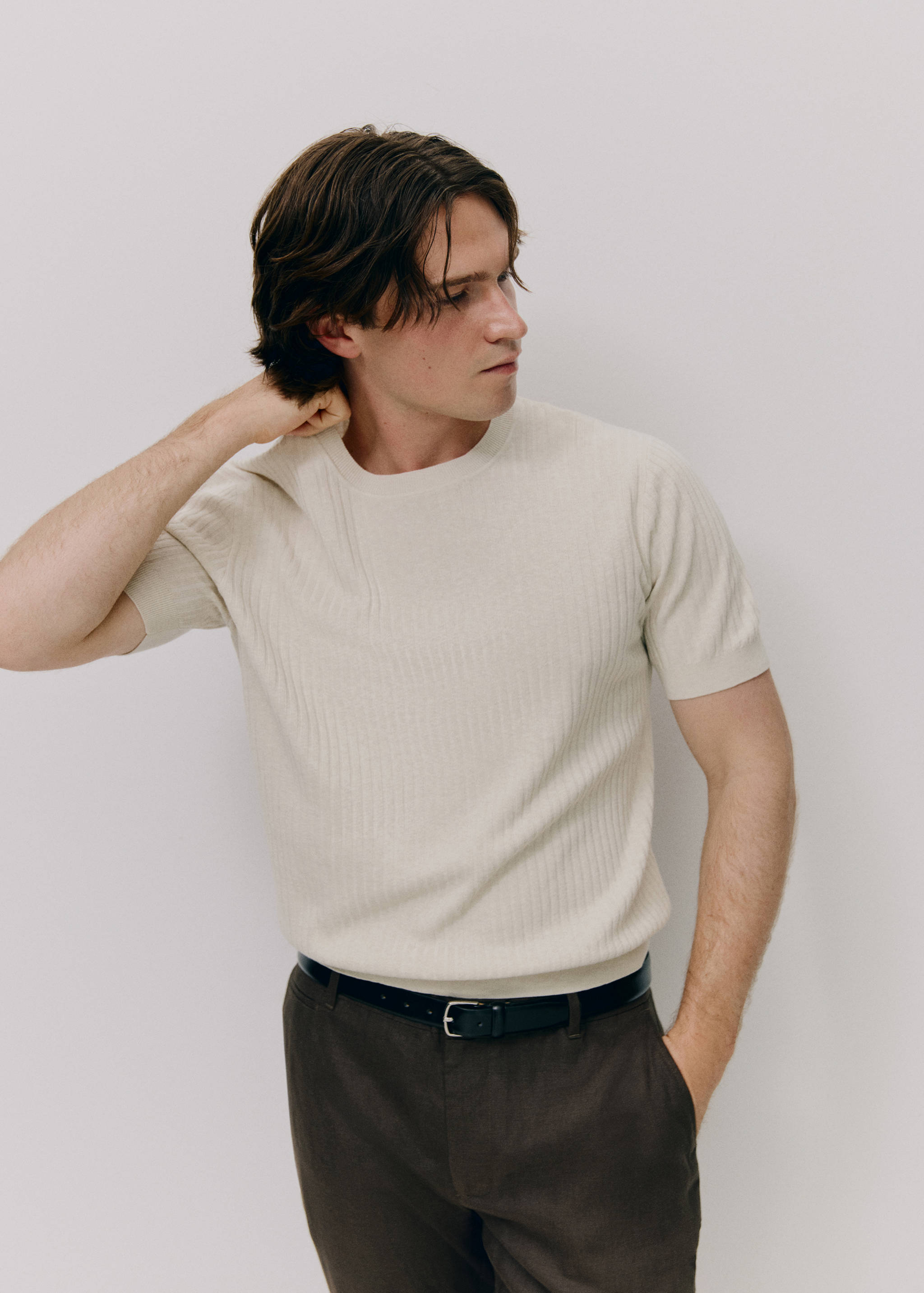 Cotton-modal blend jersey T-shirt - Details of the article 7