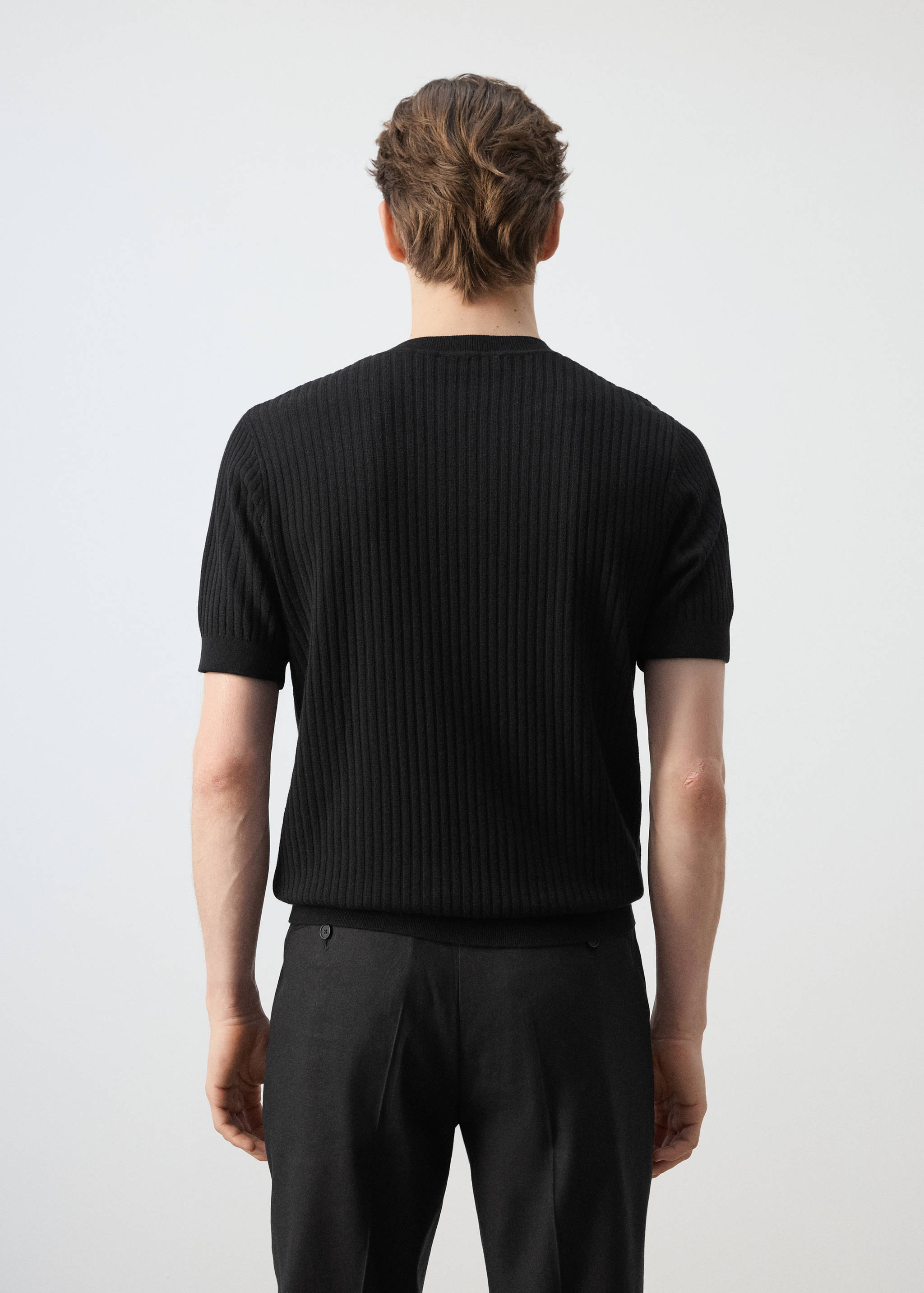 Camiseta punto canalé - Reverso del artículo