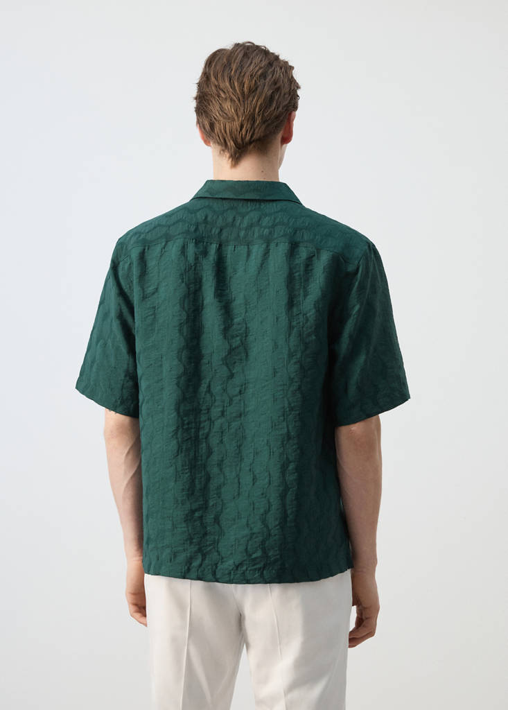 Regular-fit lyocell shirt — Emerald Green