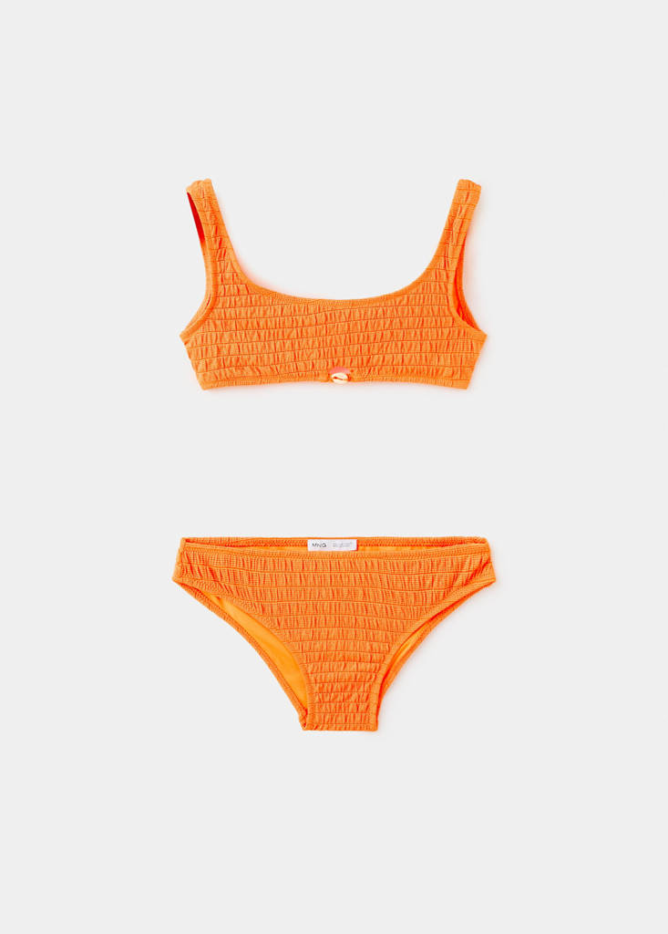 Textured bikini — Orange