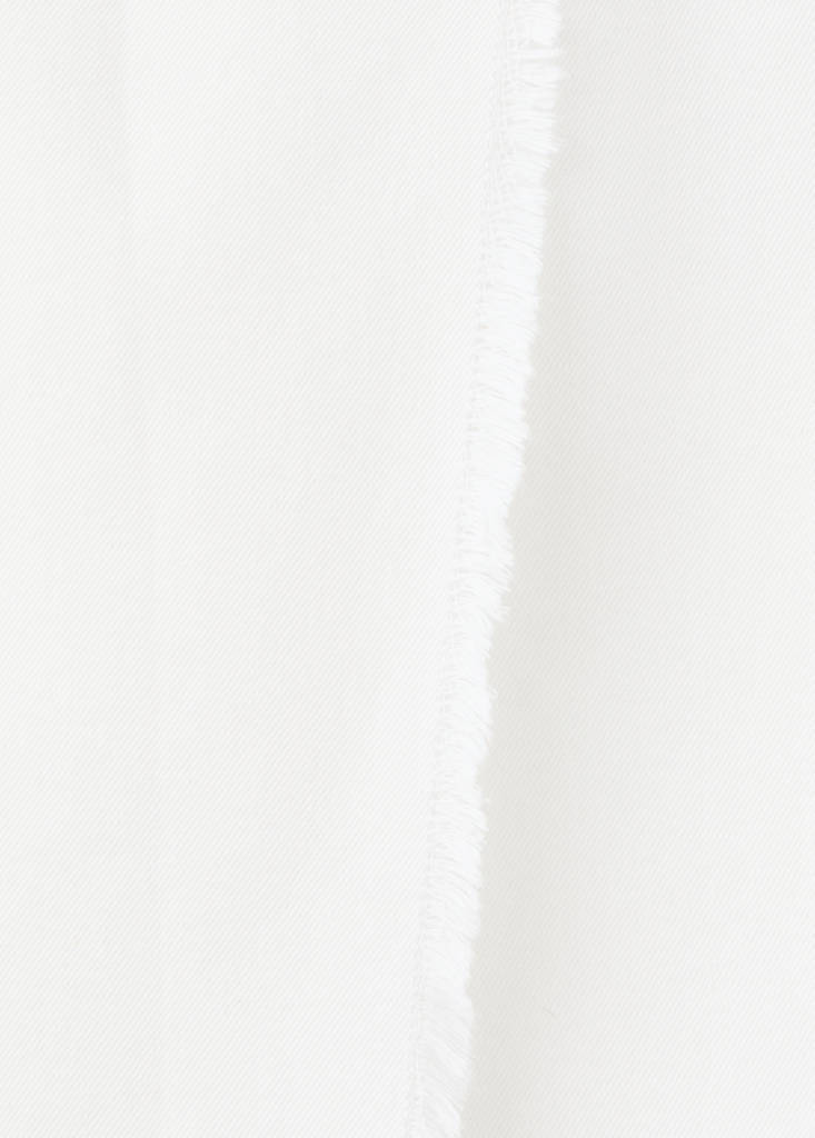 Frayed detail skirt — White