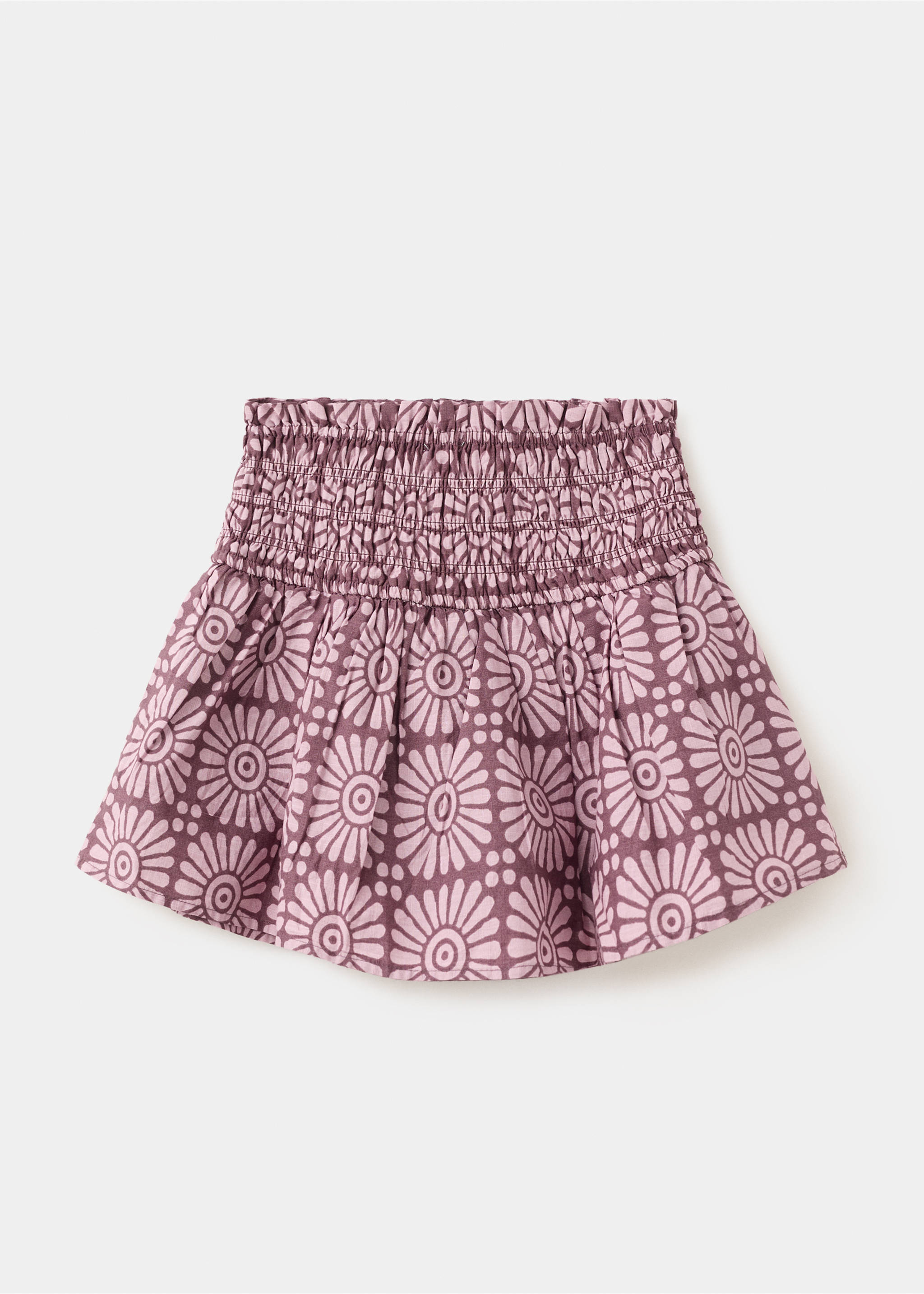 Printed skirt with ruffles - Reverse of the article, Light/Pastel Purple. Ref: 27077921-00.
