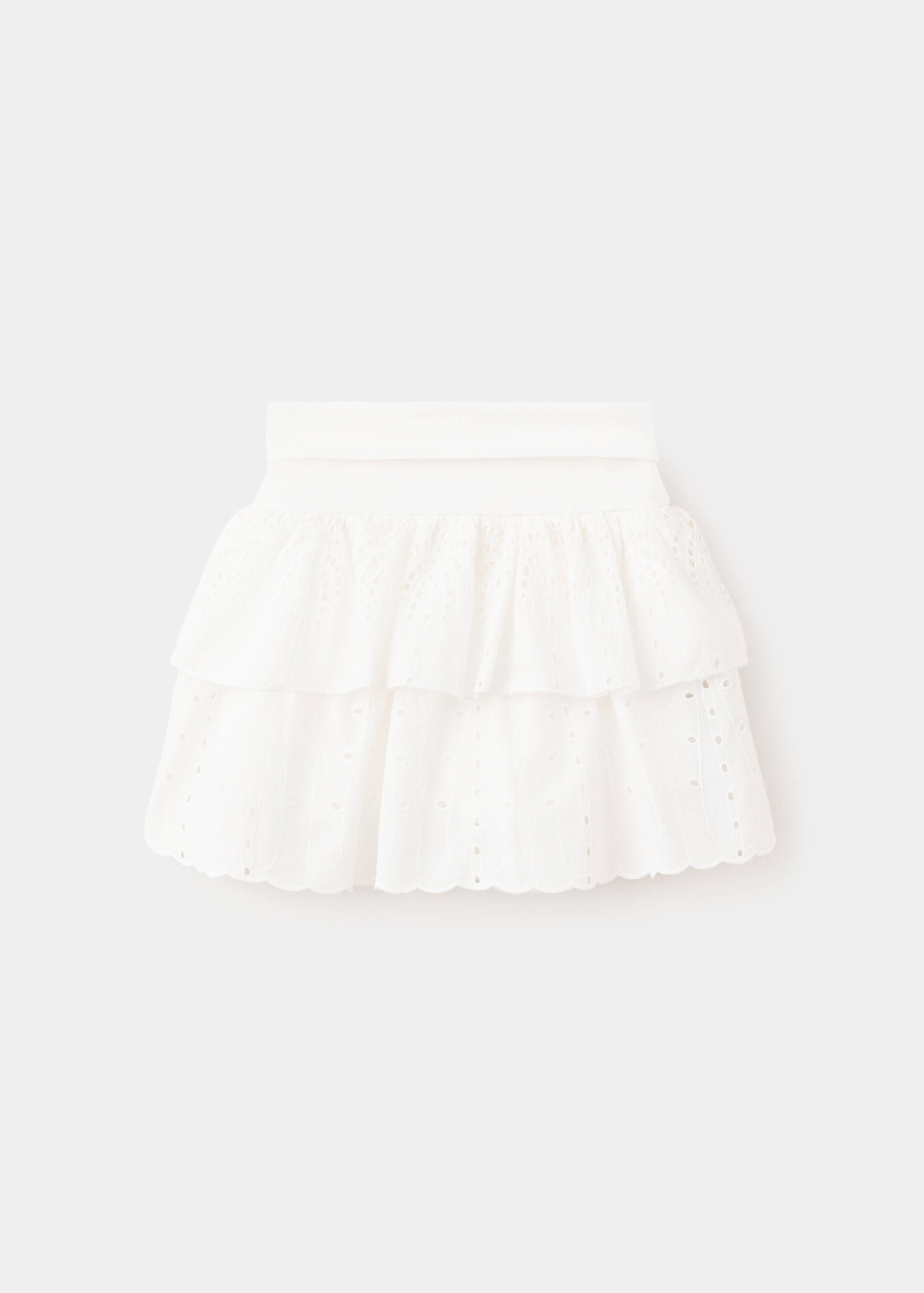 Embroidered ruffled skirt - Reverse of the article