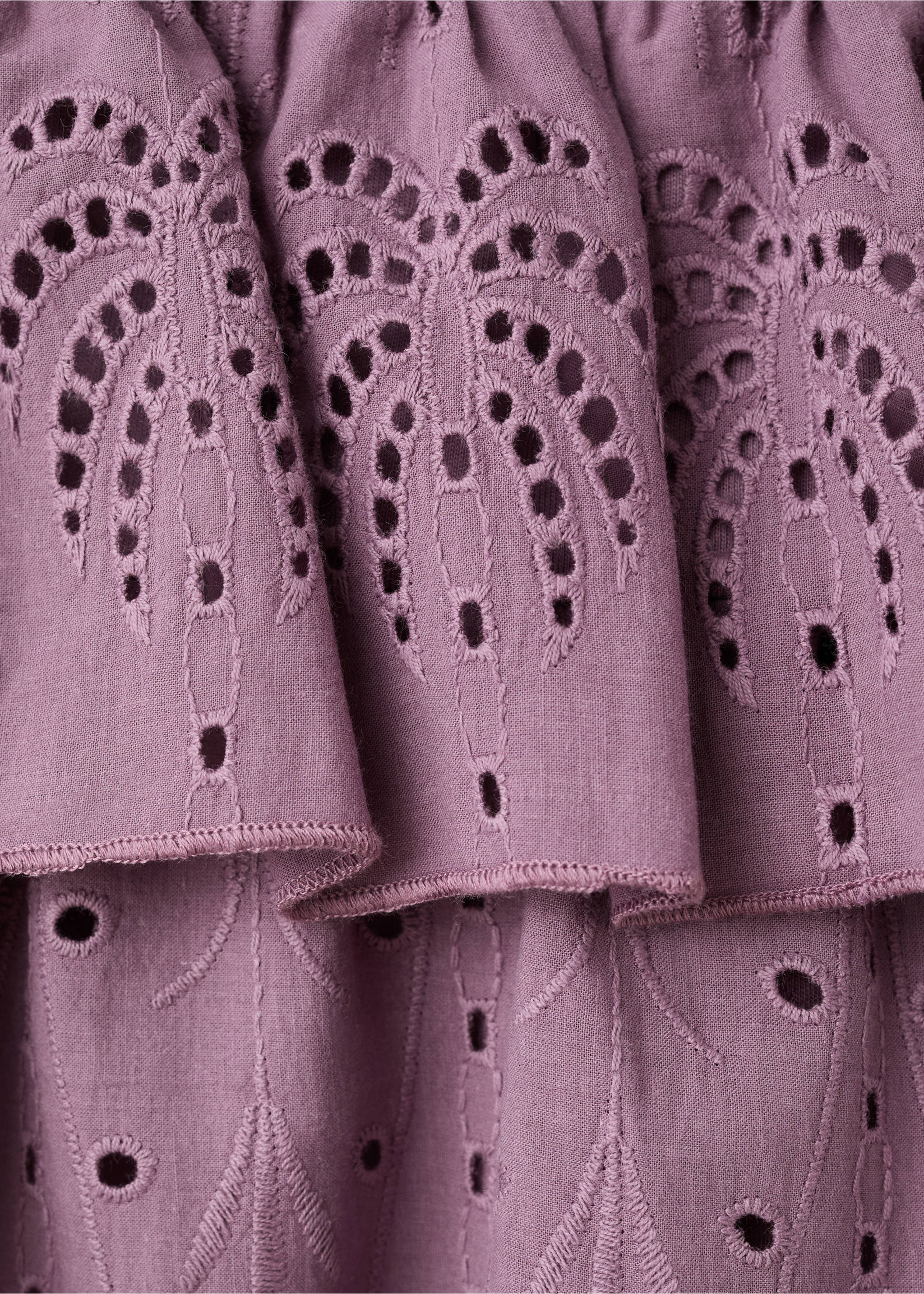 Falda bordada volantes - Detalle del artículo 8, Morado. Ref: 27077925-00.