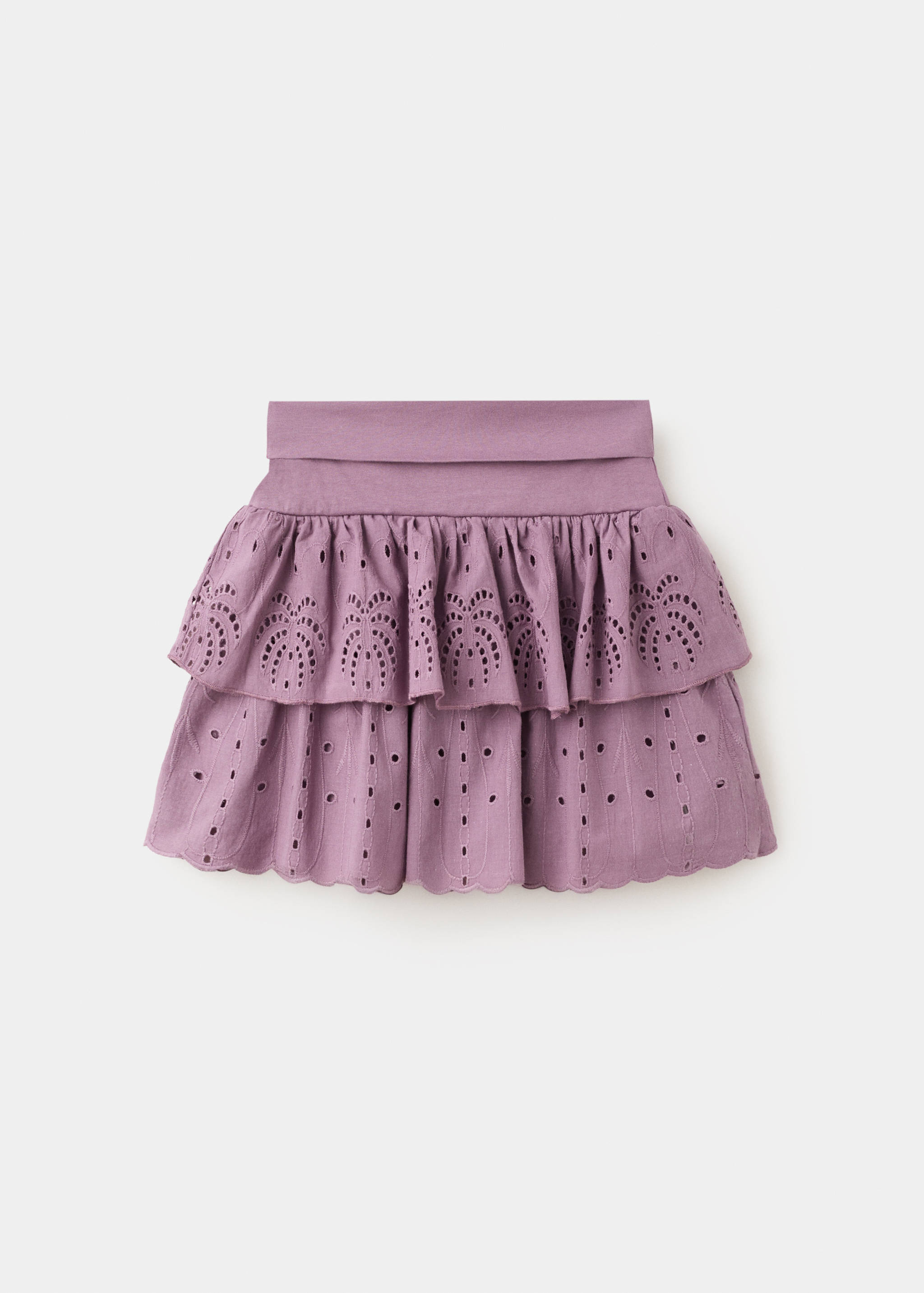 Embroidered ruffled skirt - Reverse of the article