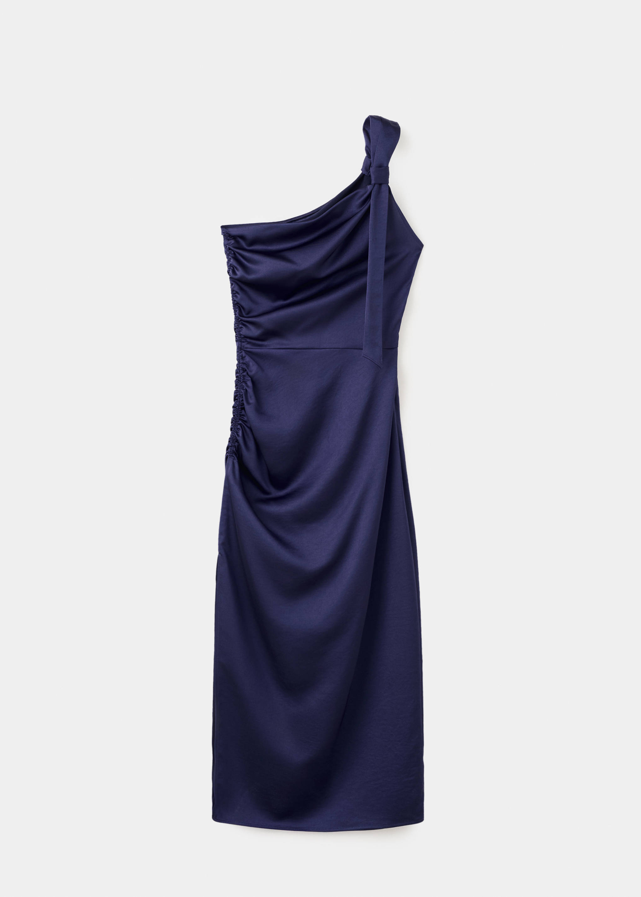 Vestido asimétrico fruncido lateral - Artículo sin modelo