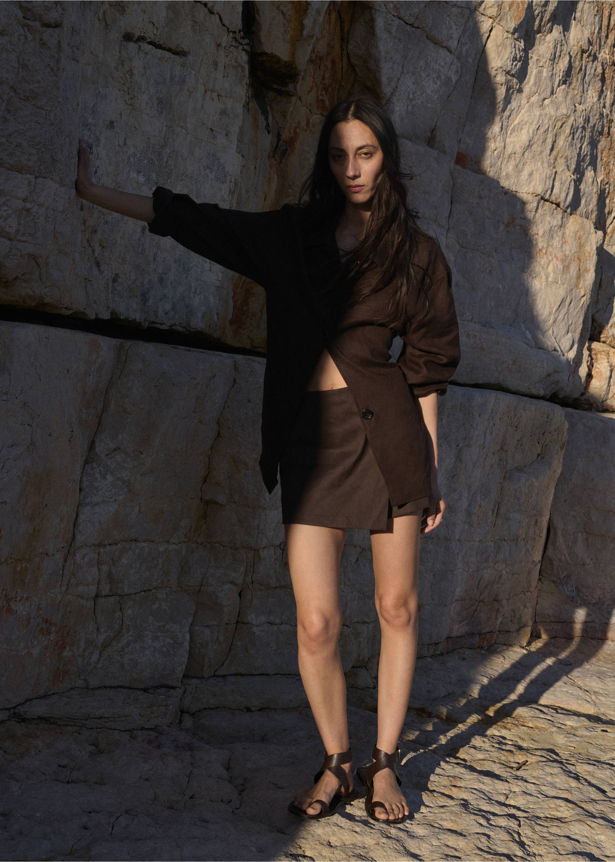 Printed skirt line - General plane, Chocolate. Ref: 27077928-00.