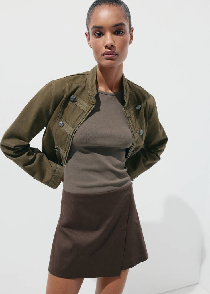 Printed skirt line — Chocolate