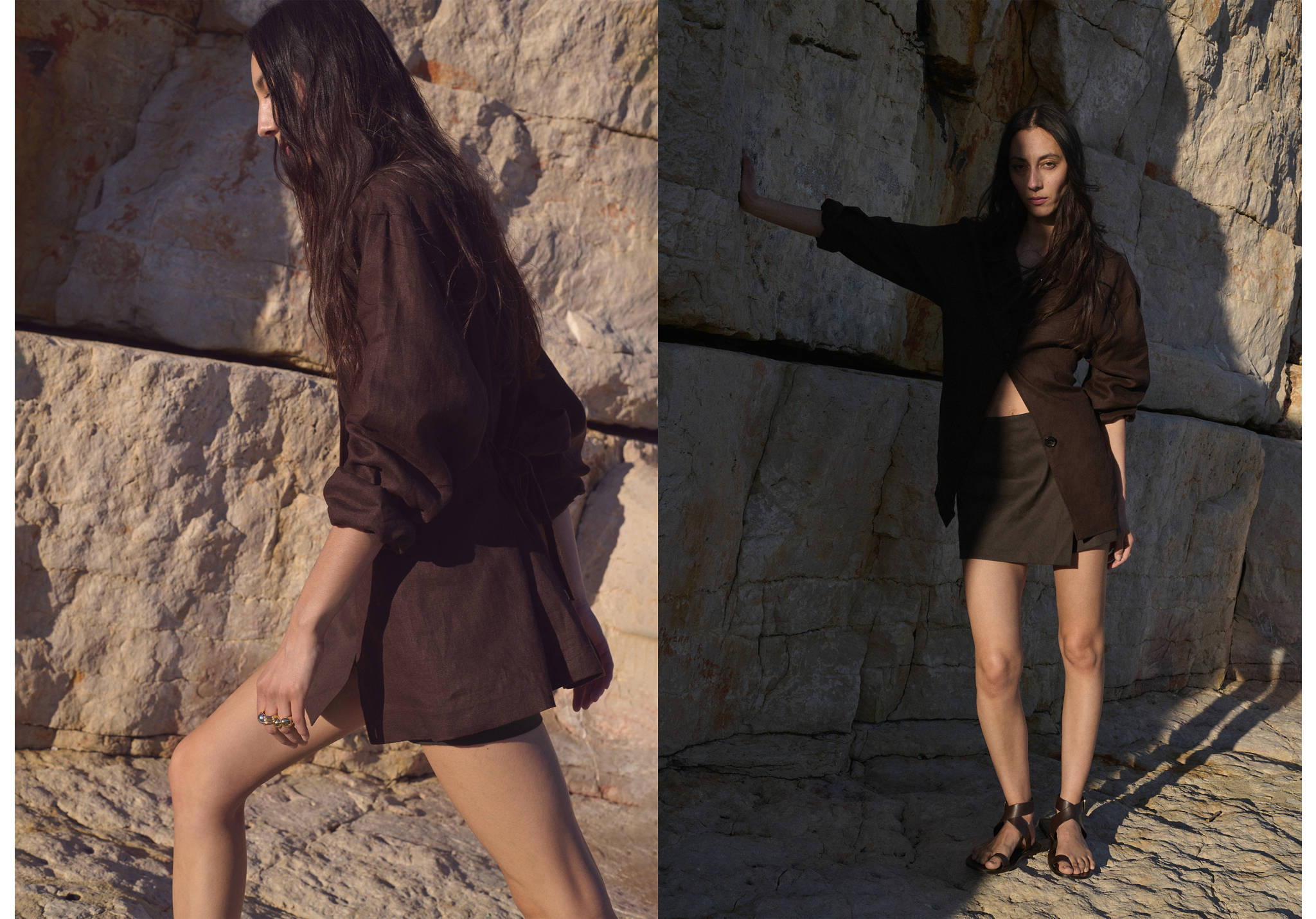 Jupe-culotte en lin - Plan panoramique