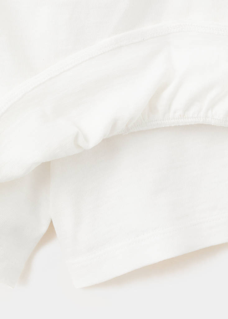 Ruffled trouser skirt — Off White