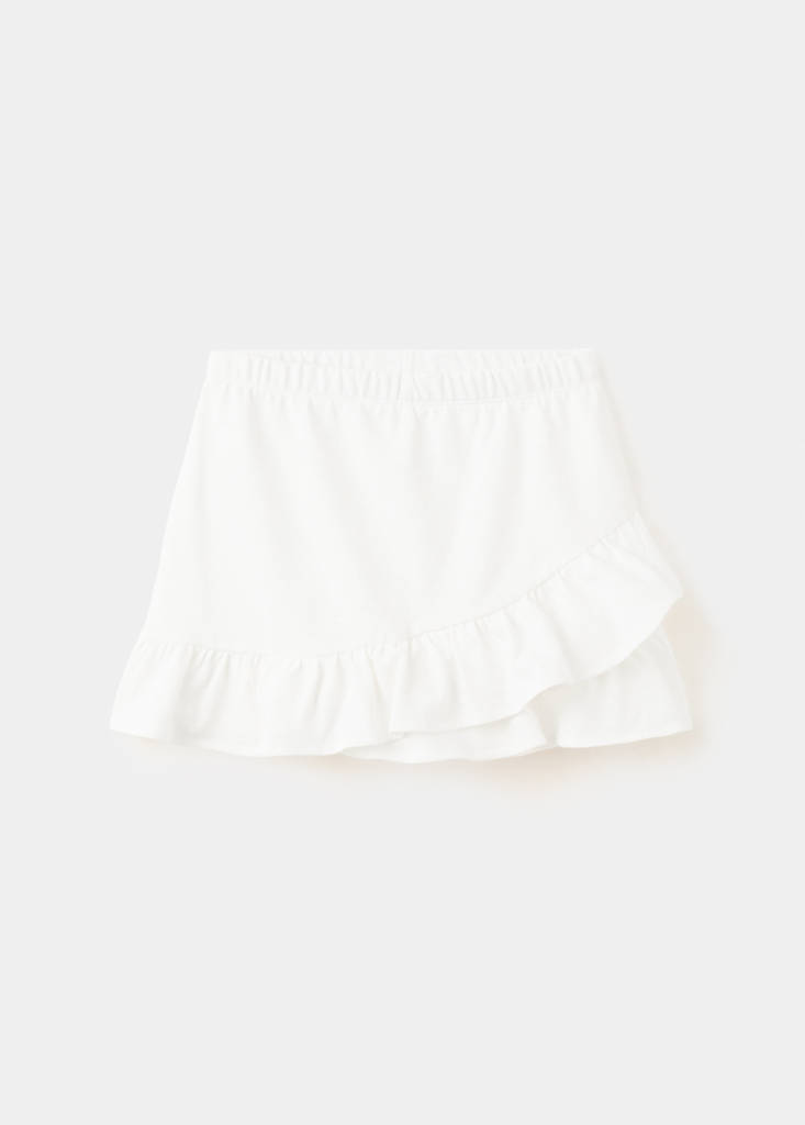 Ruffled trouser skirt — Off White
